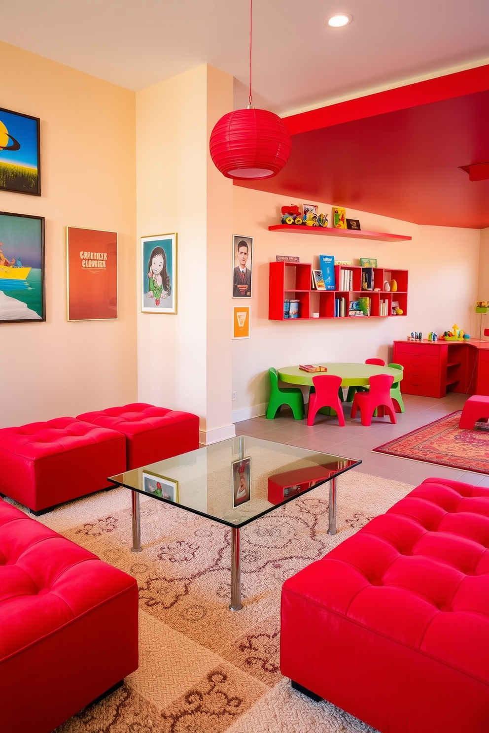 Red Playroom Design Ideas 25