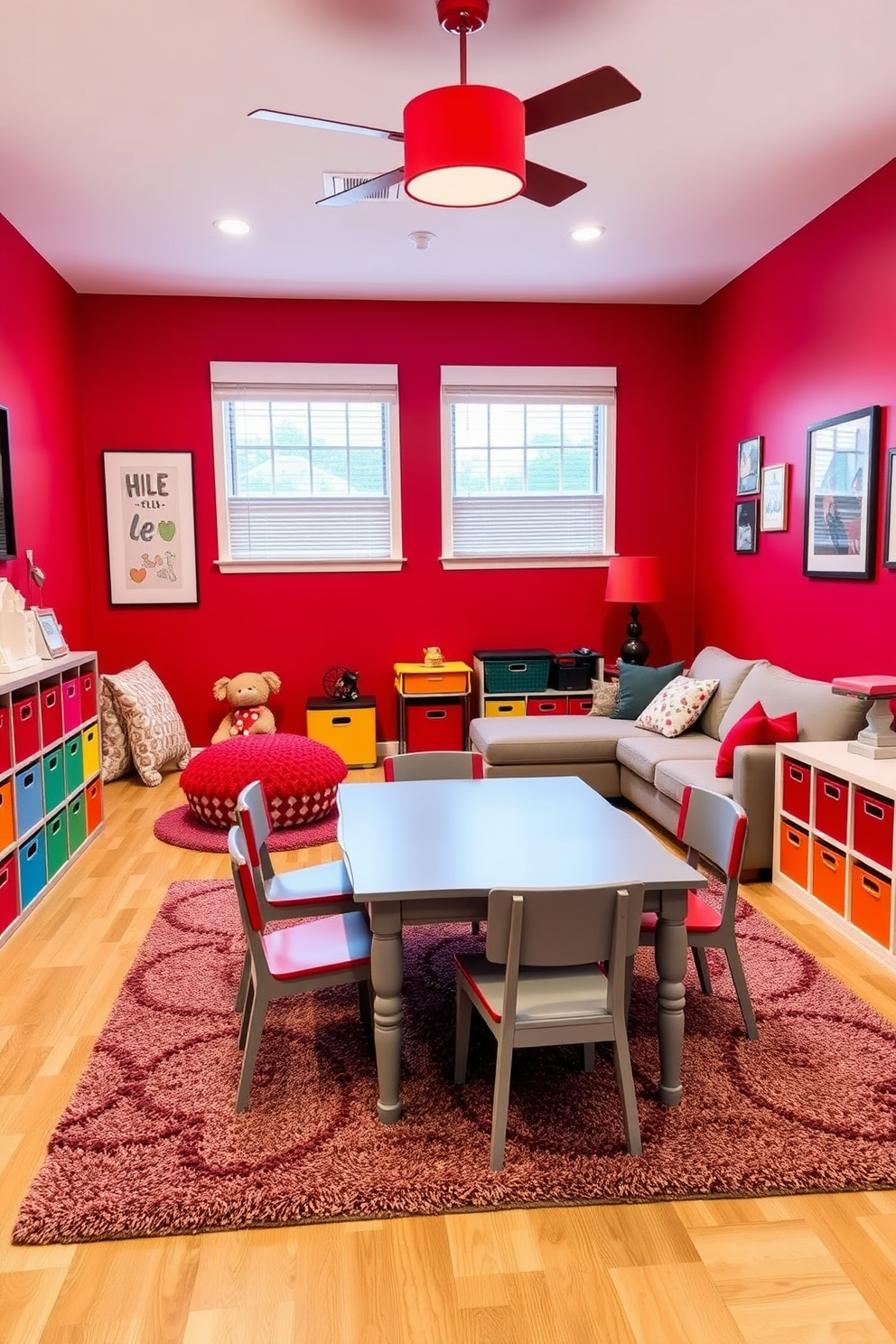 Red Playroom Design Ideas 30