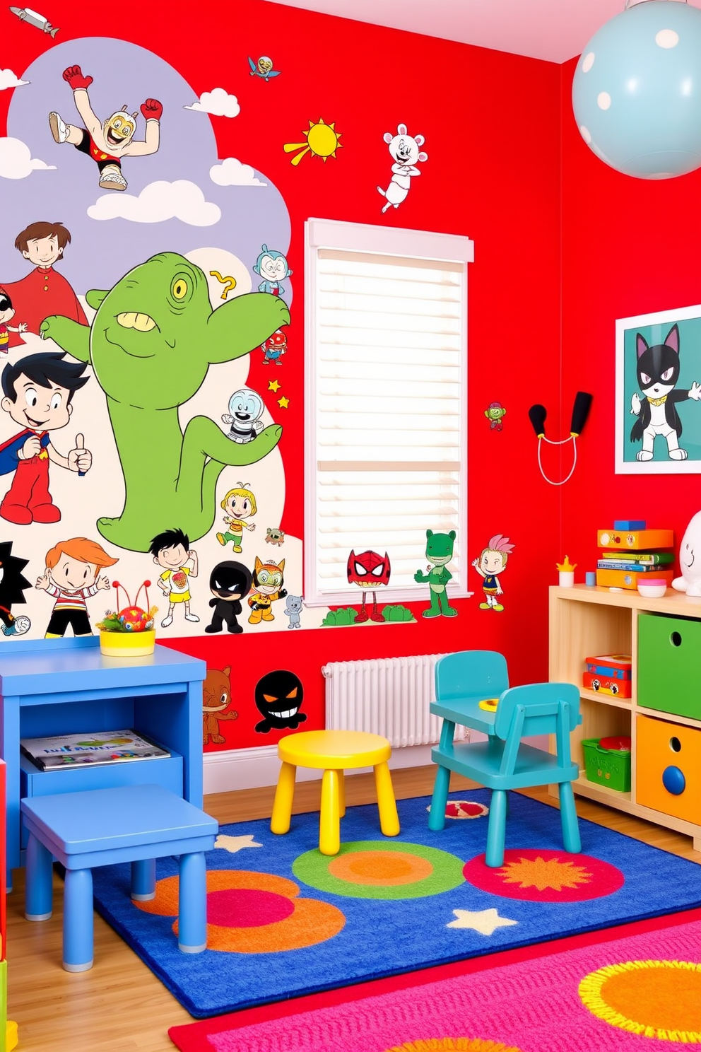 Red Playroom Design Ideas 4