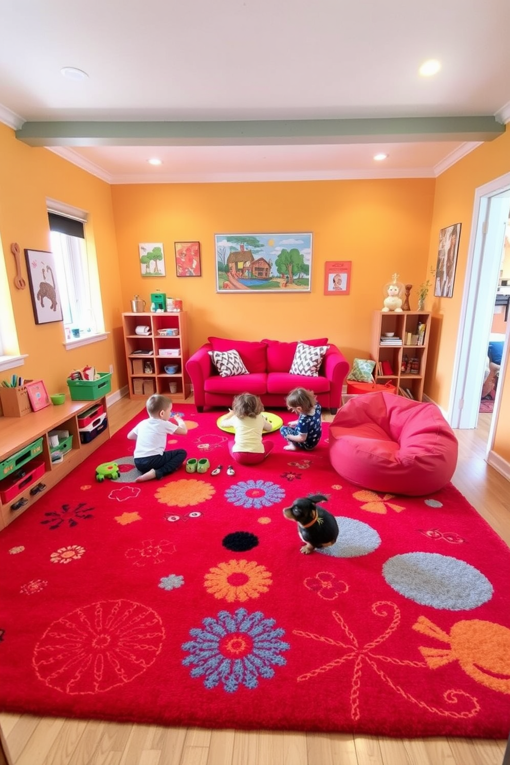 Red Playroom Design Ideas 6