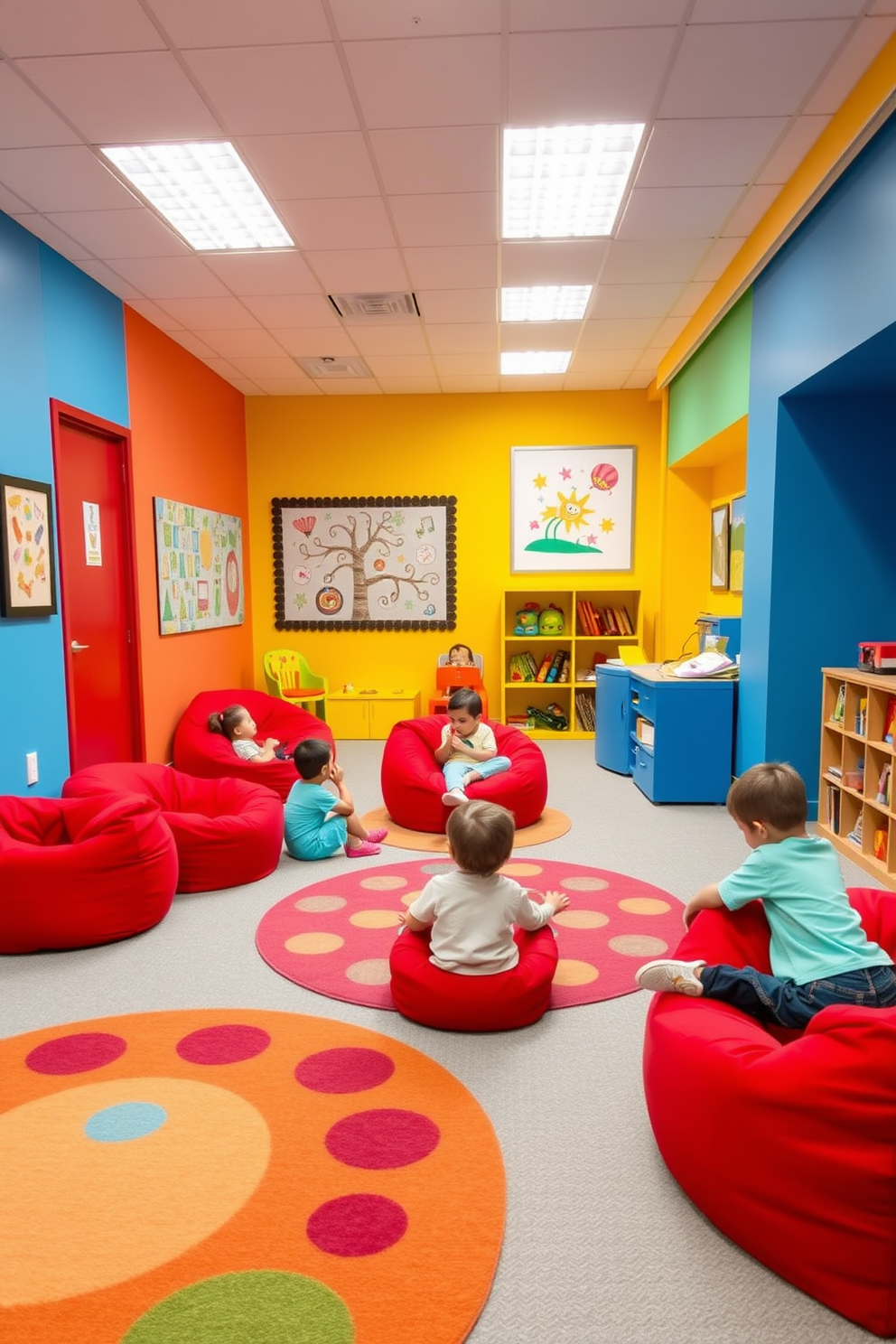 Red Playroom Design Ideas 8