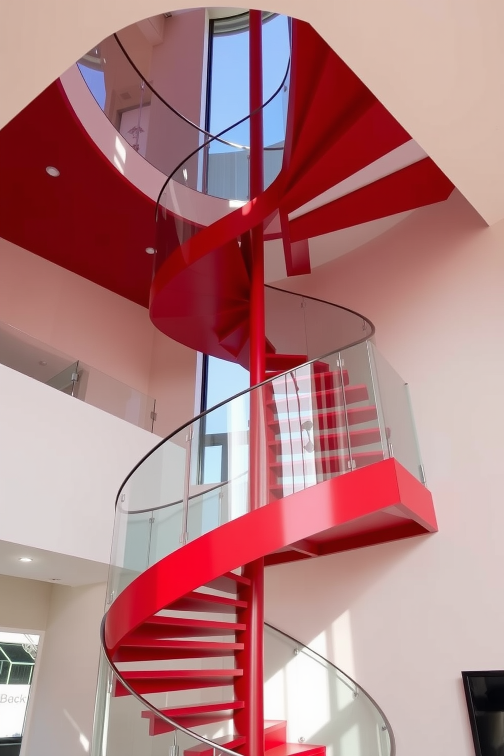 Red Staircase Design Ideas 1