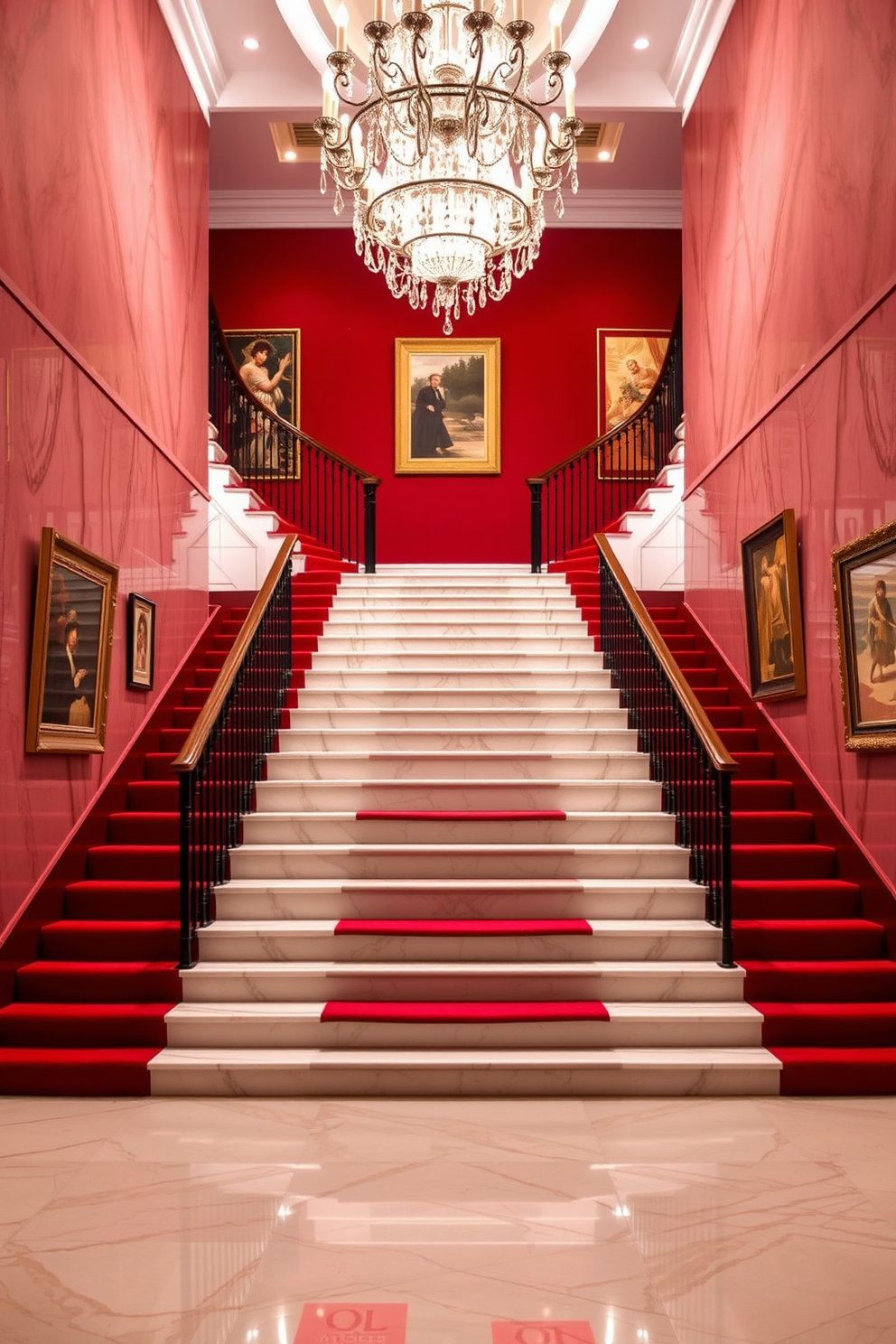 Red Staircase Design Ideas 11