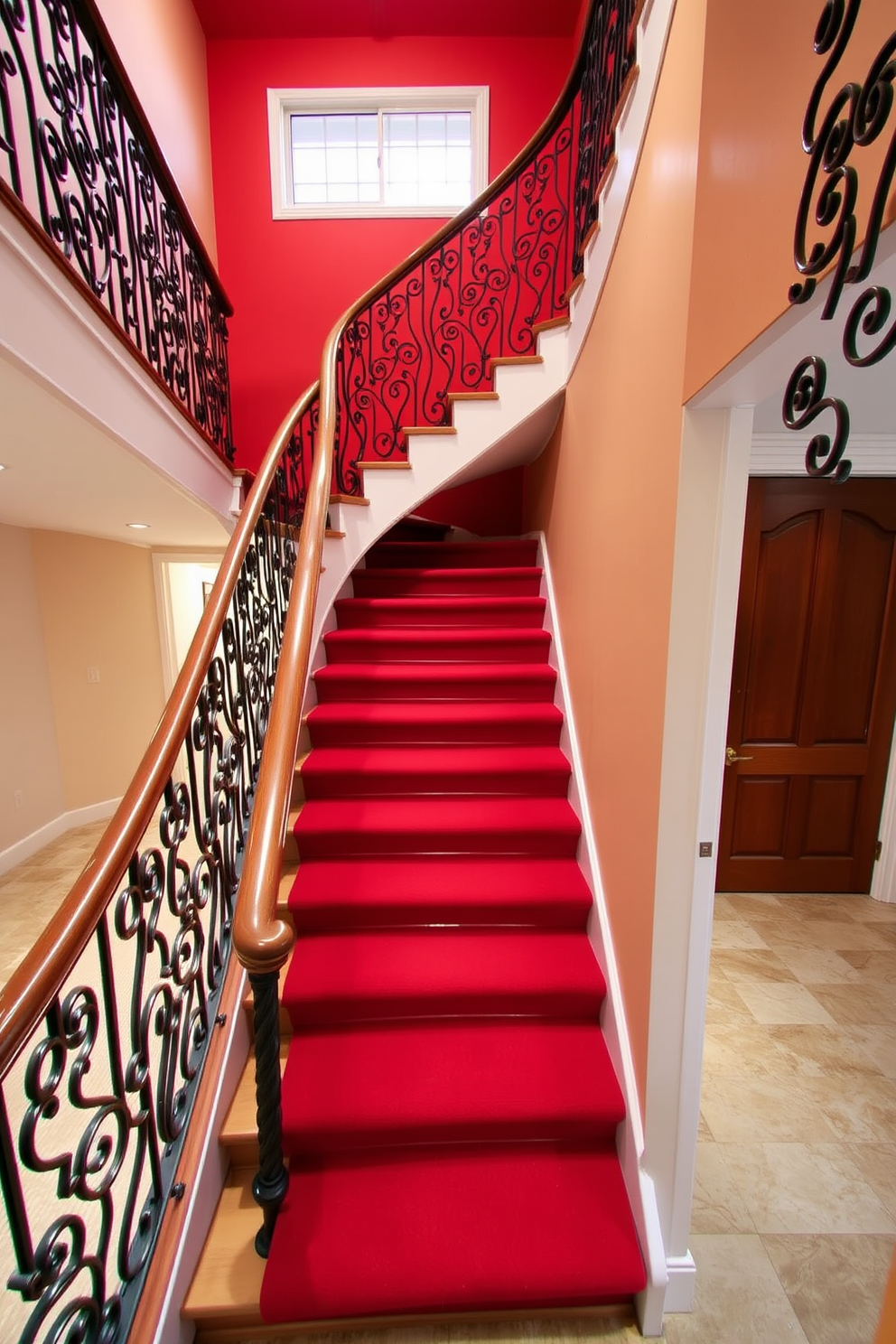 Red Staircase Design Ideas 13