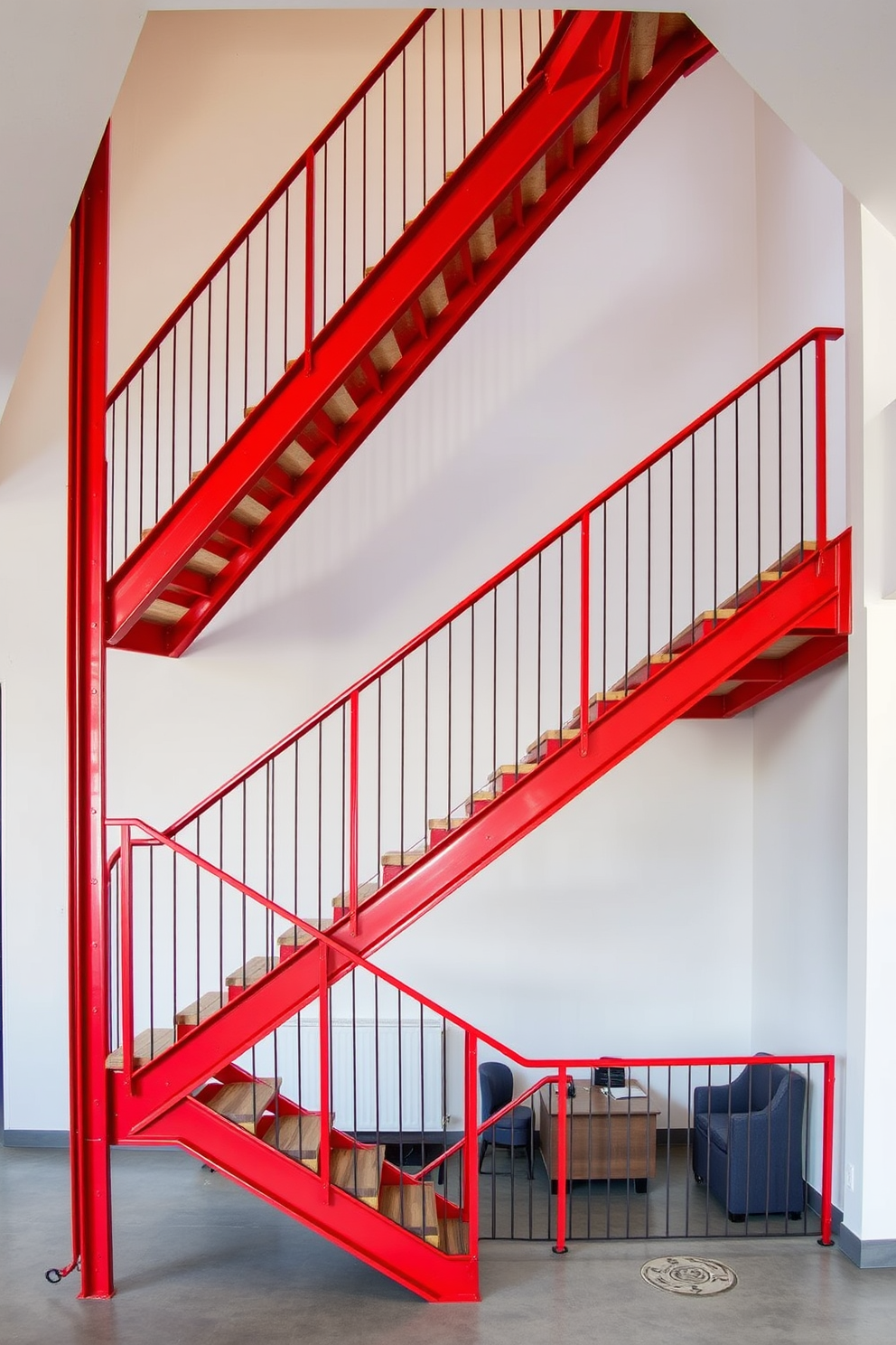 Red Staircase Design Ideas 17