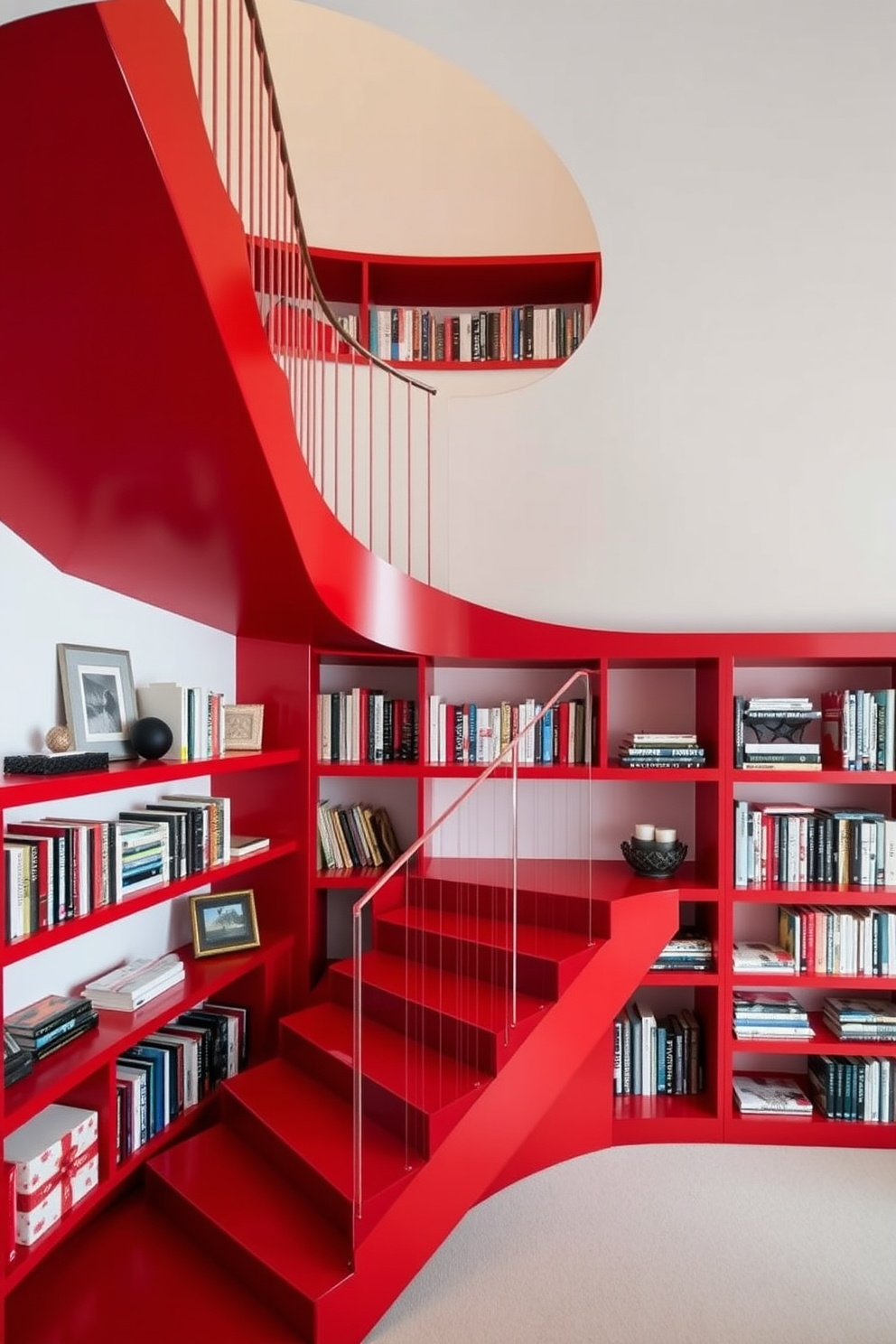 Red Staircase Design Ideas 19