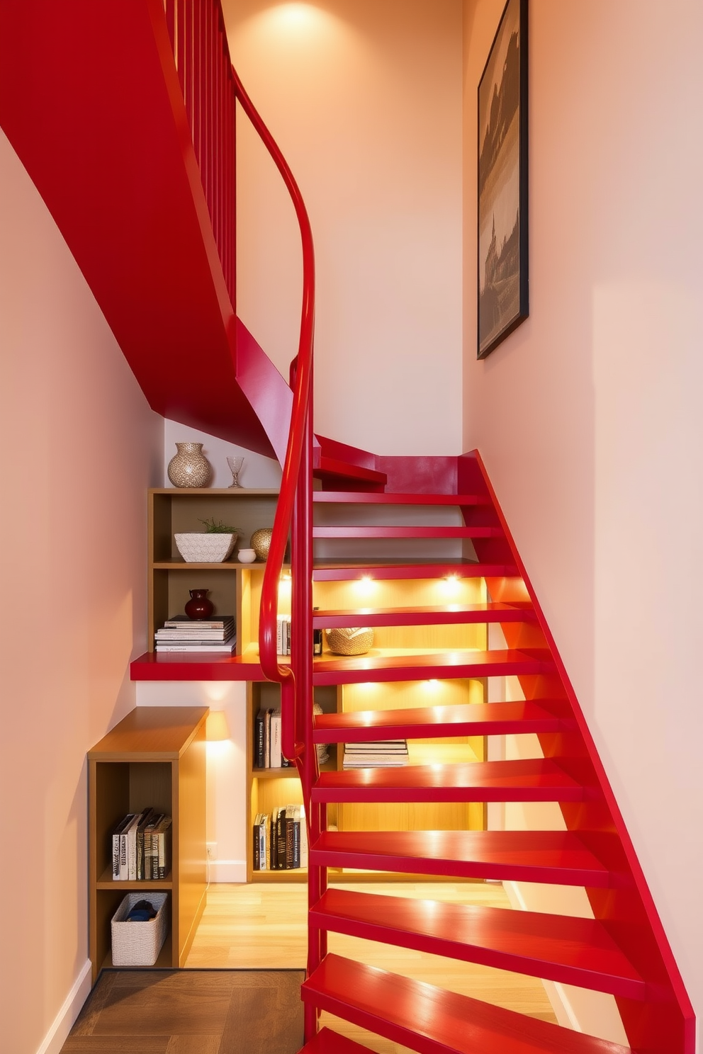 Red Staircase Design Ideas 22