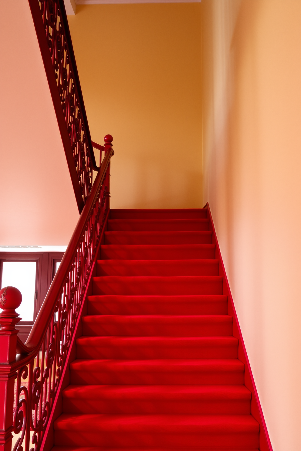 Red Staircase Design Ideas 23