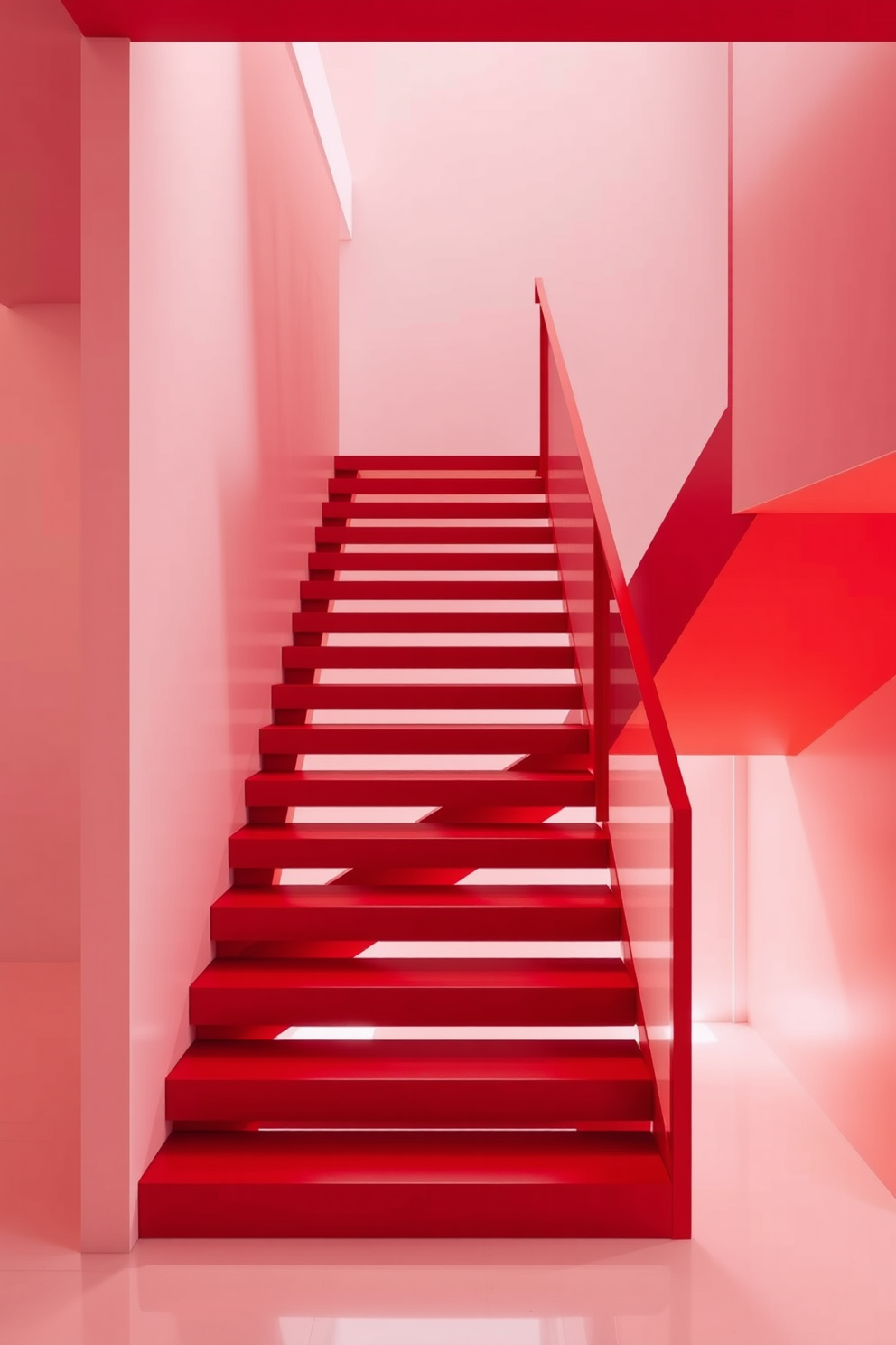 Red Staircase Design Ideas 4