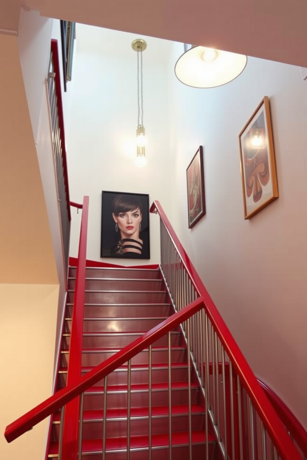 Red Staircase Design Ideas 7