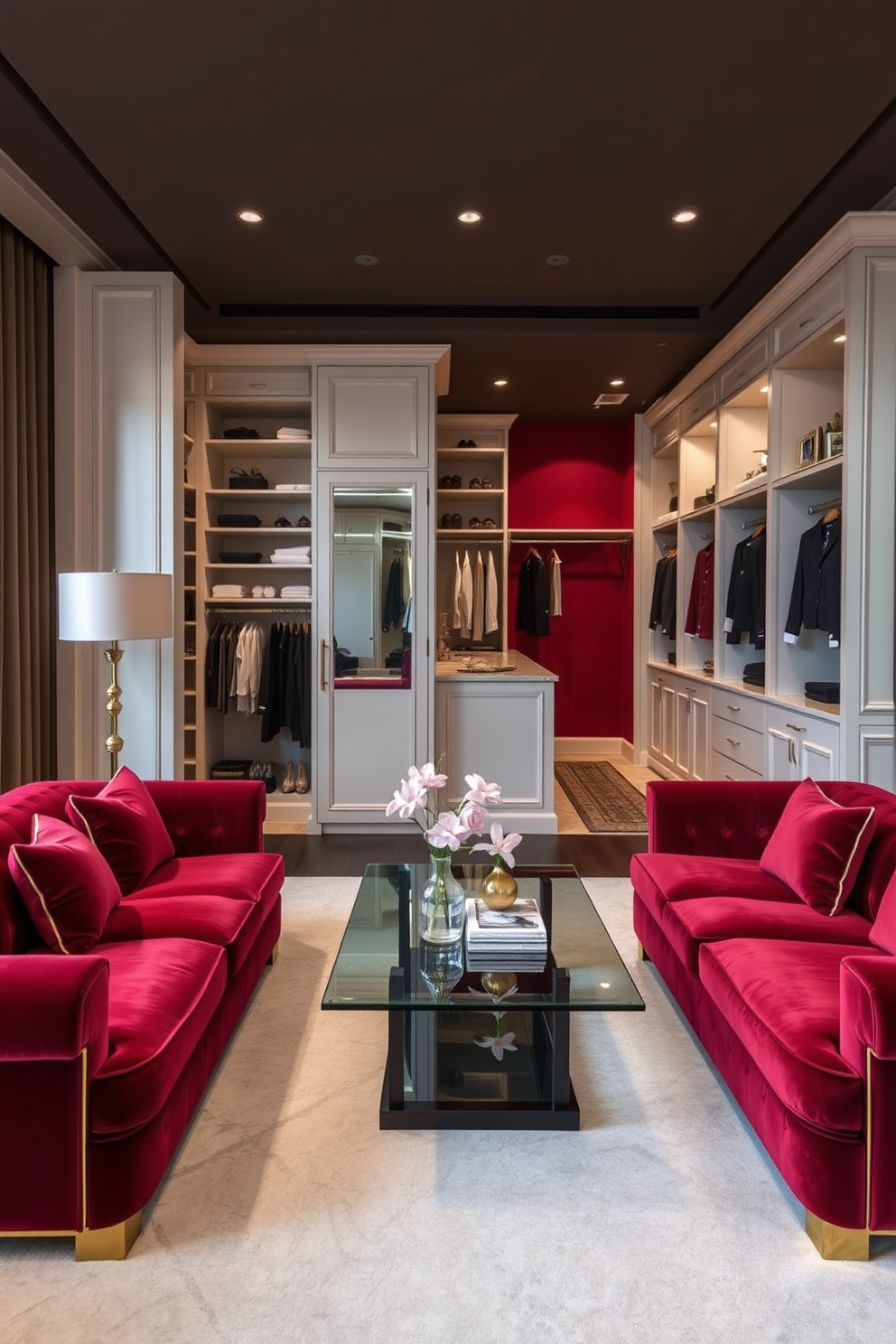 Red Walk In Closet Design Ideas 1