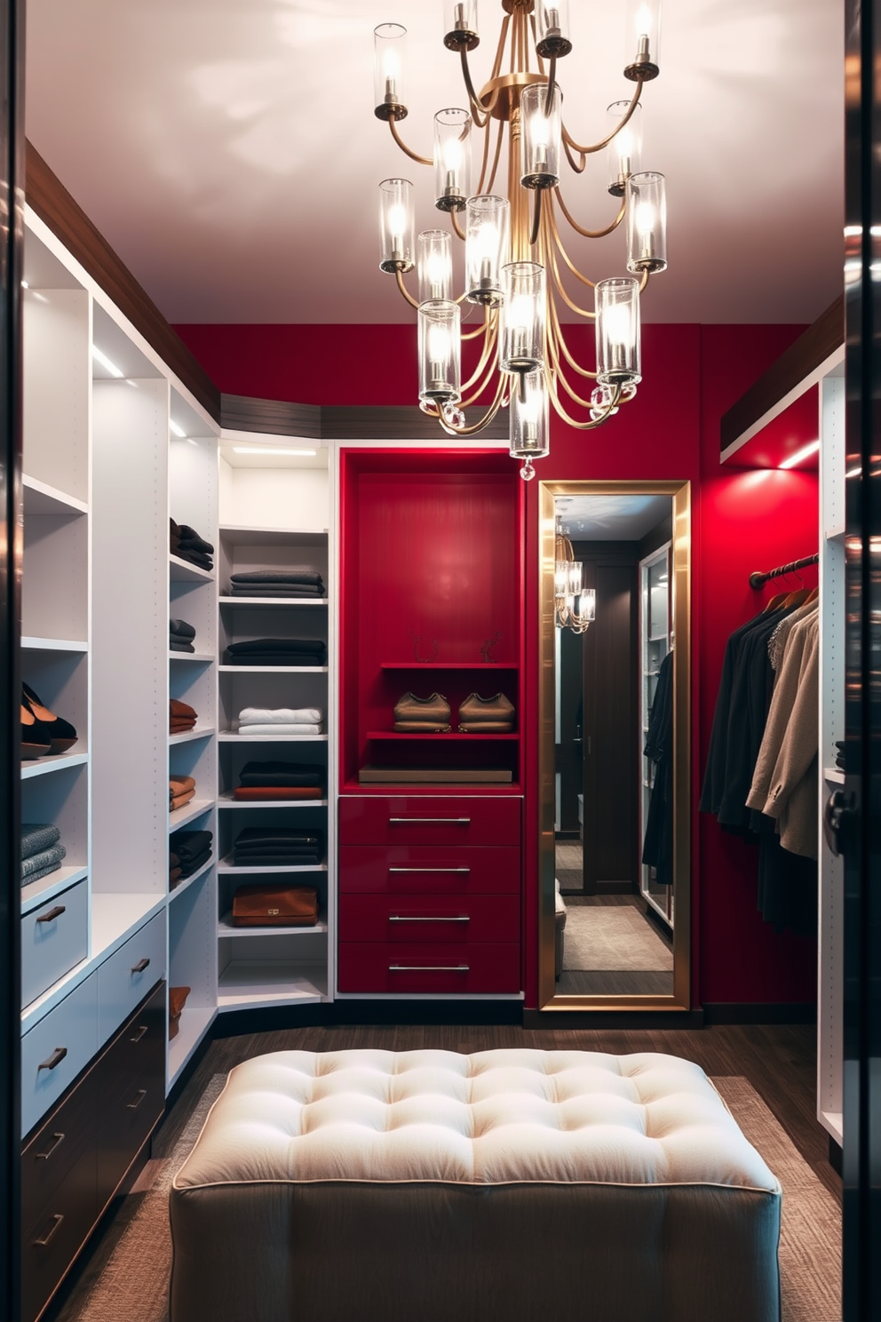 Red Walk In Closet Design Ideas 10