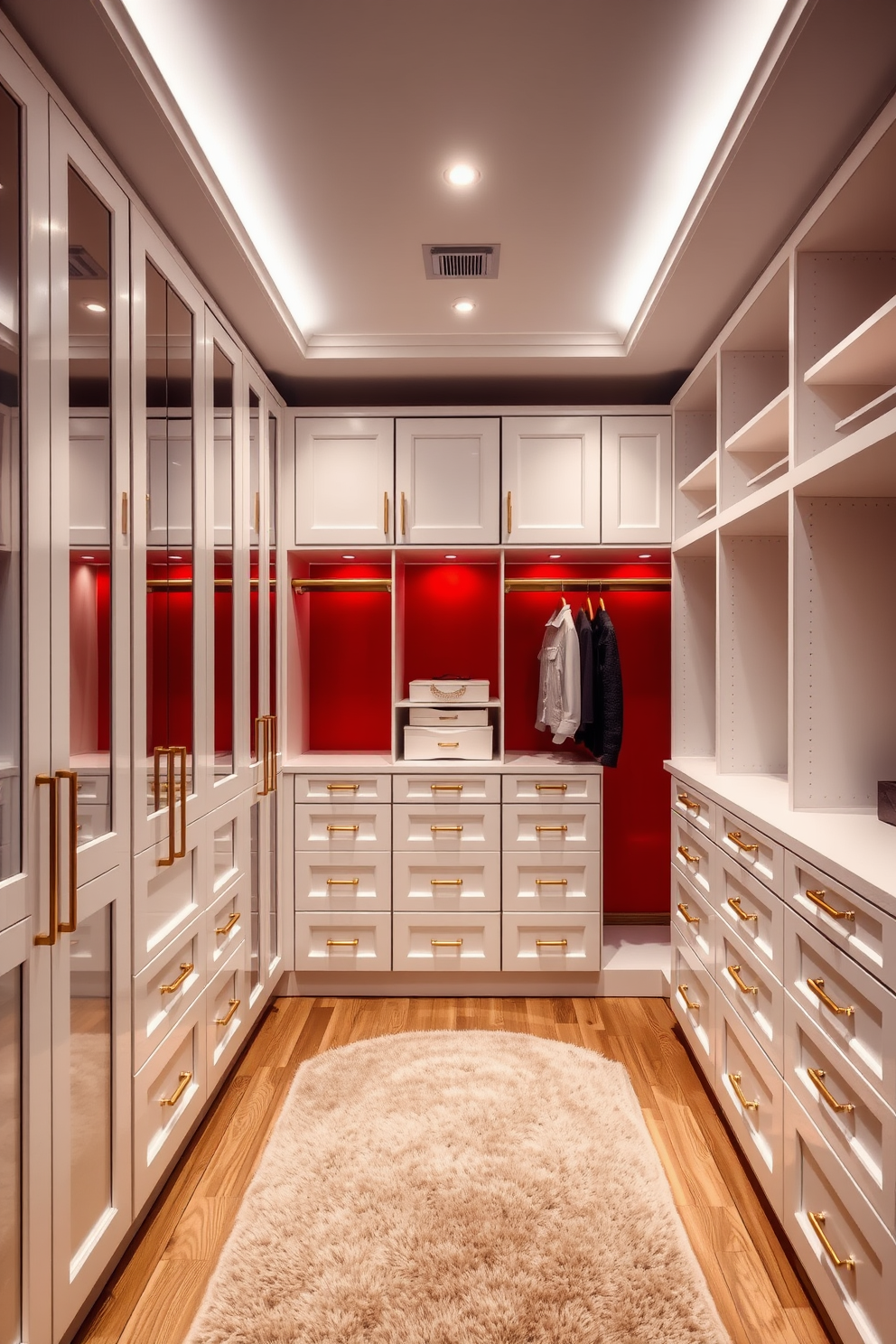 Red Walk In Closet Design Ideas 11