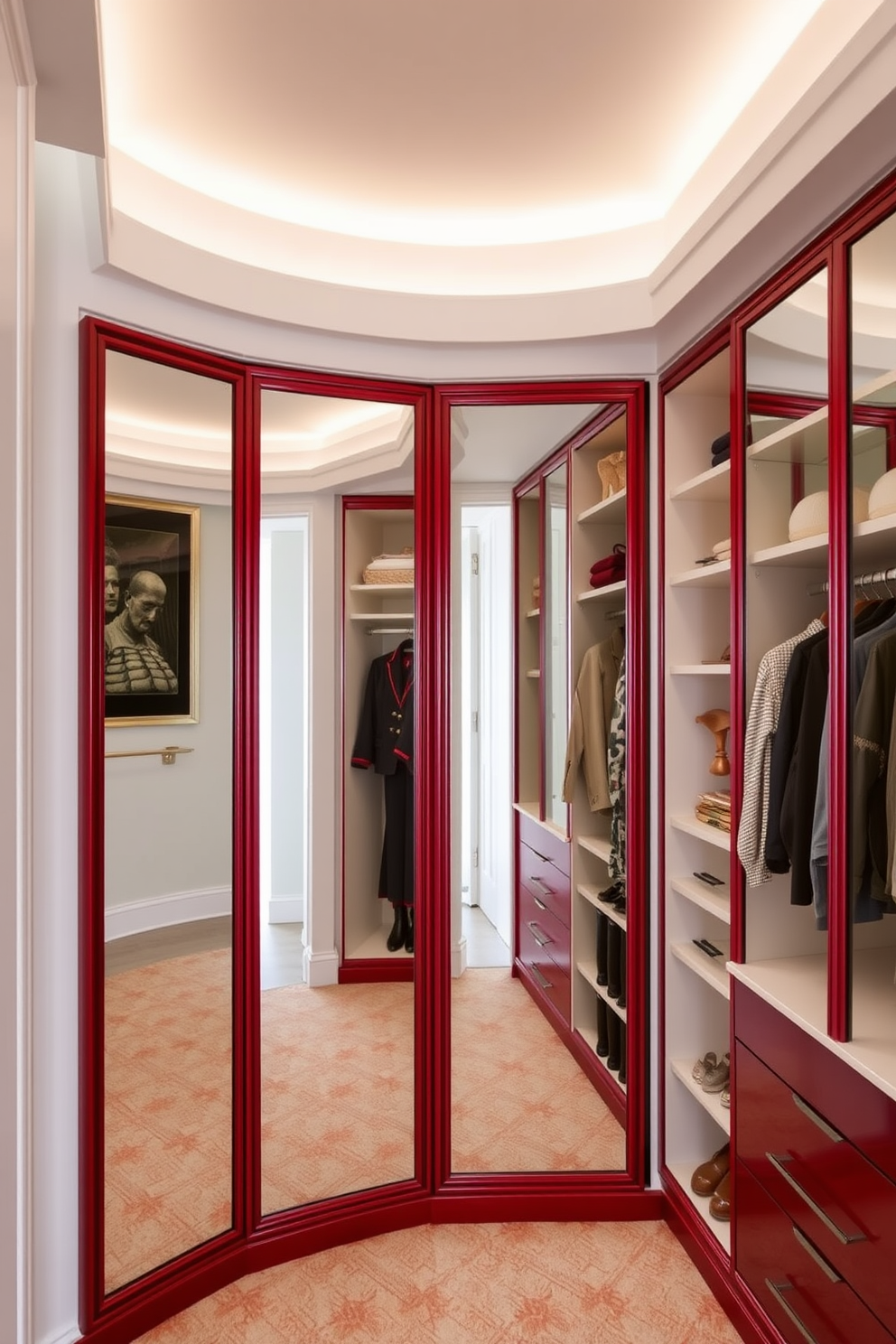 Red Walk In Closet Design Ideas 19