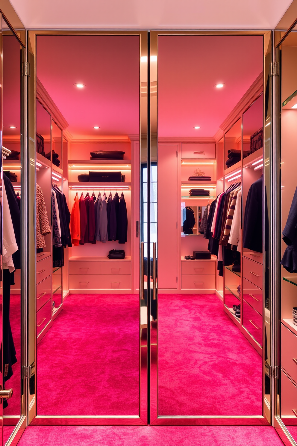 Red Walk In Closet Design Ideas 5