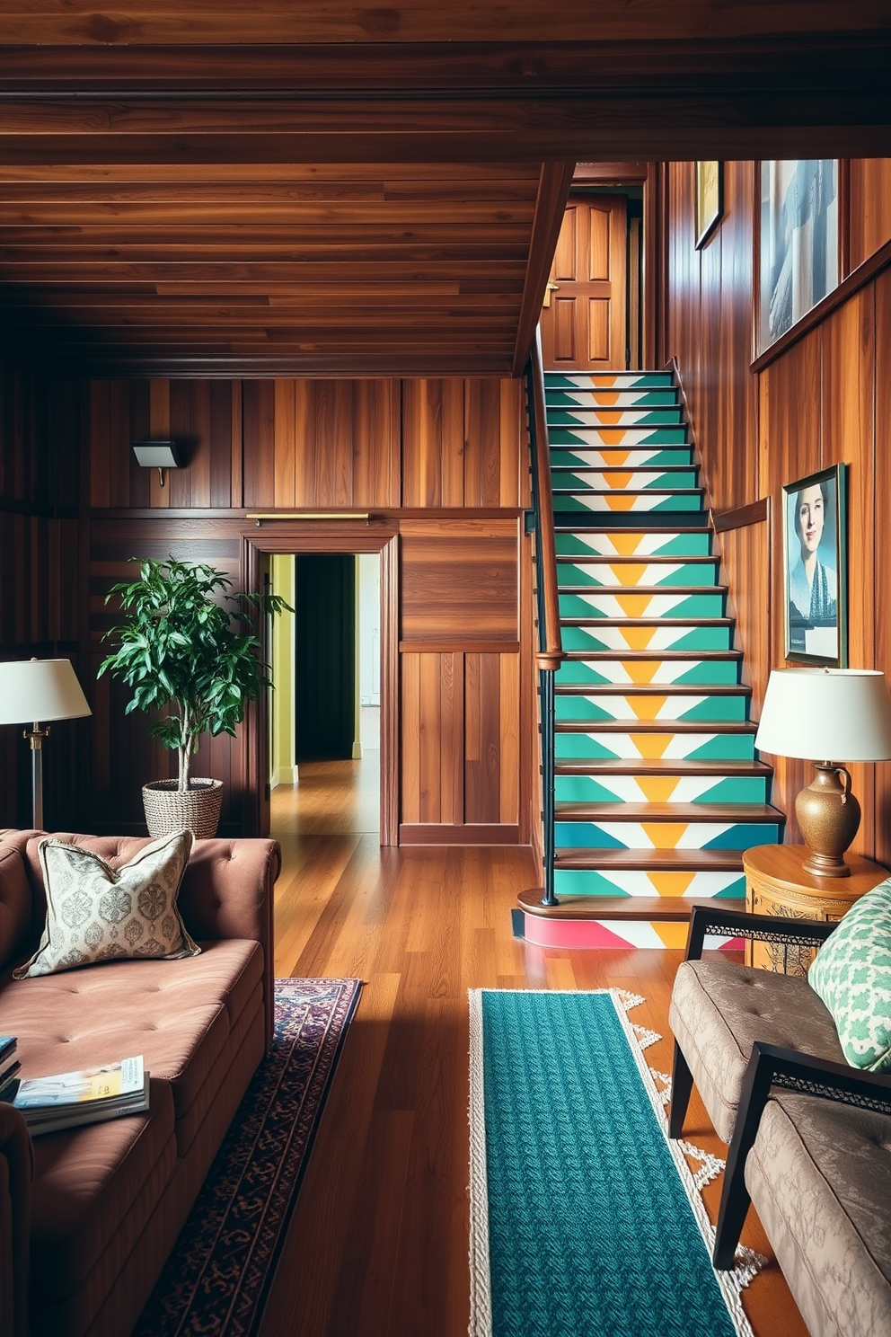 Retro Staircase Design Ideas 15