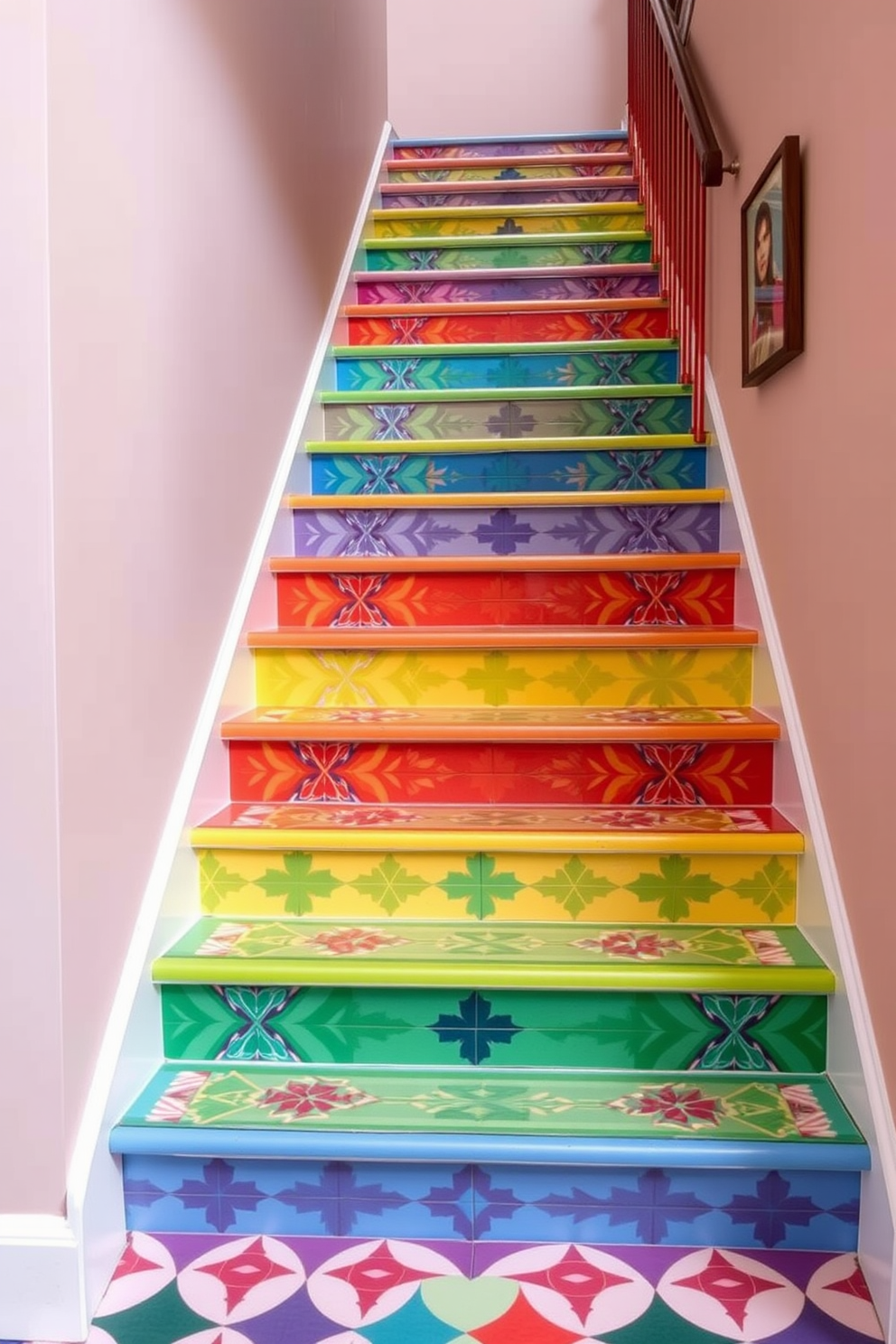 Retro Staircase Design Ideas 18