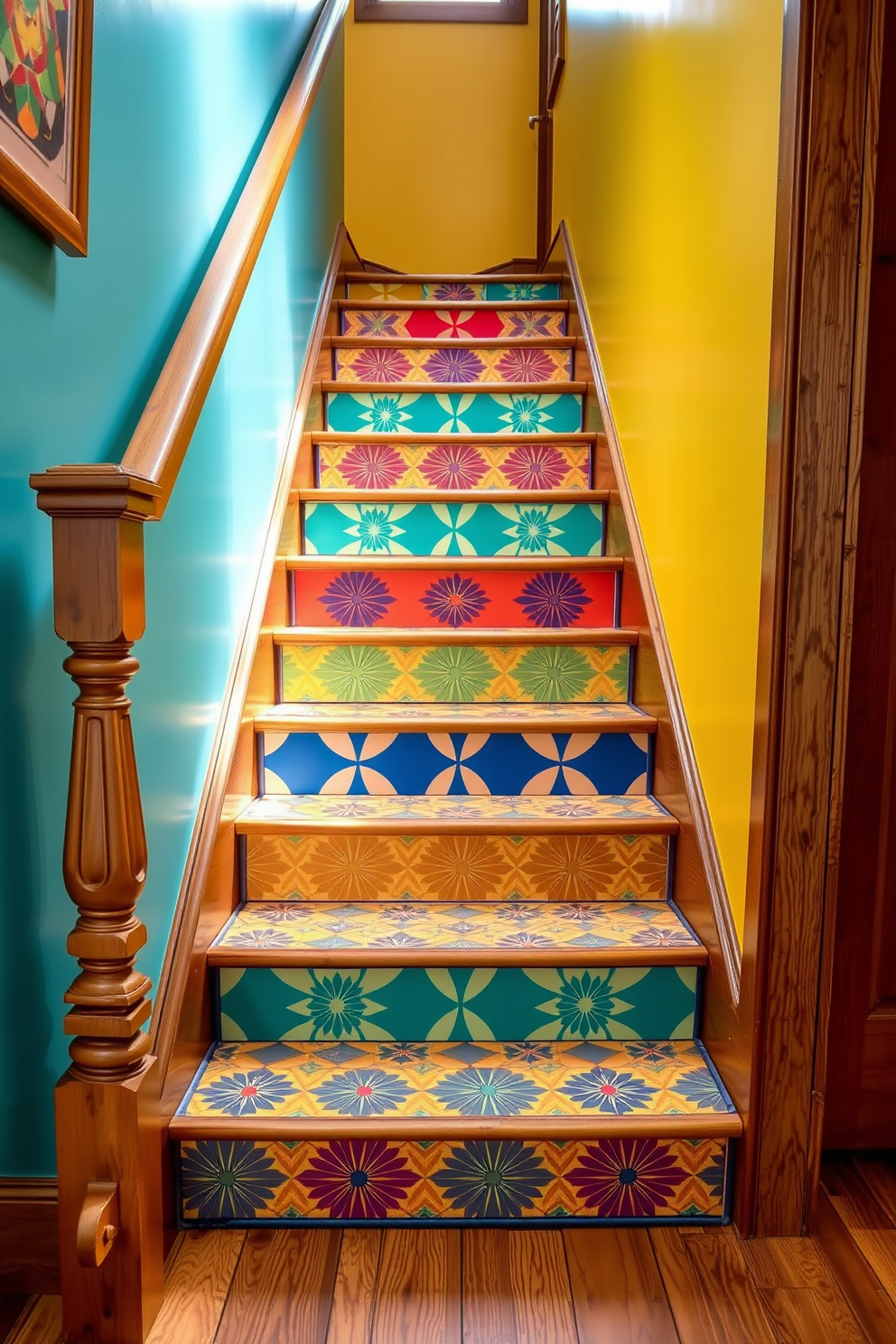 Retro Staircase Design Ideas 23