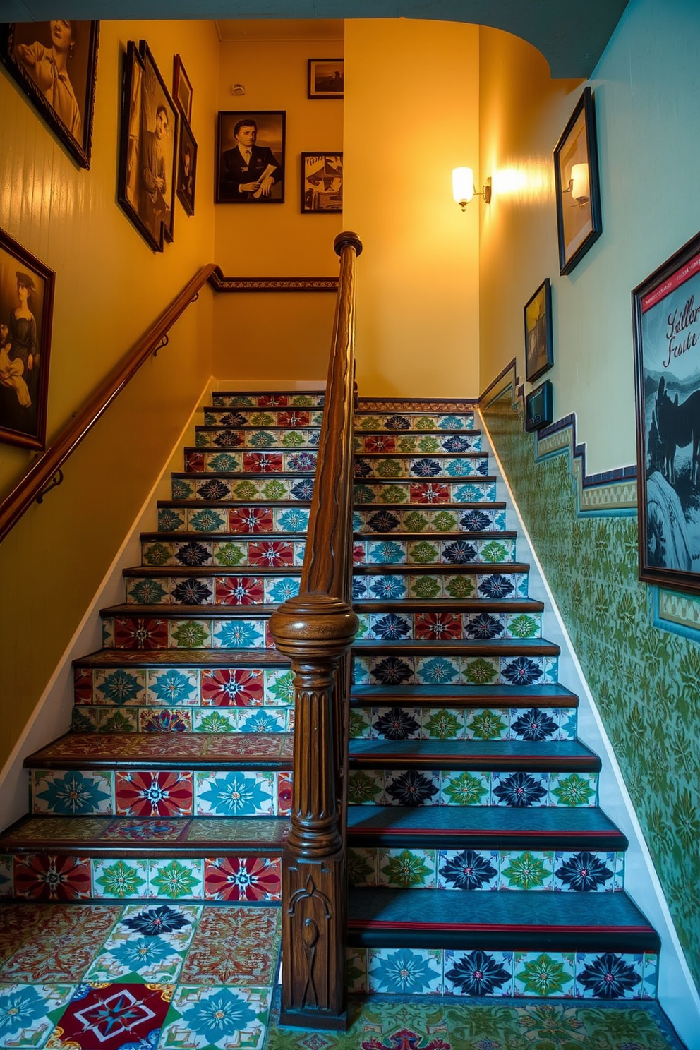 Retro Staircase Design Ideas 28