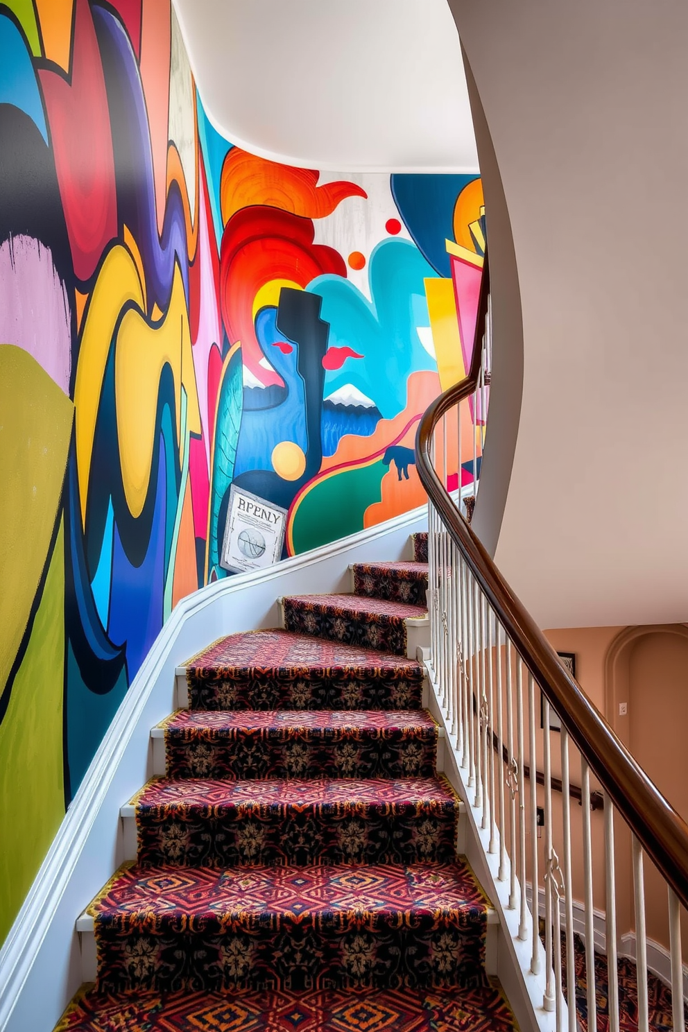 Retro Staircase Design Ideas 30