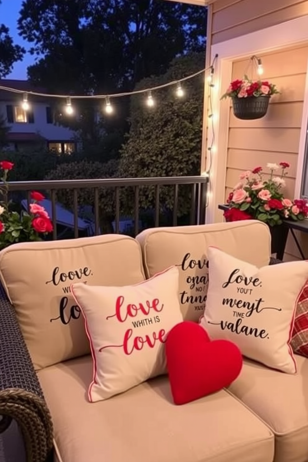 Romantic Balcony Valentines Day Decorating Ideas 11