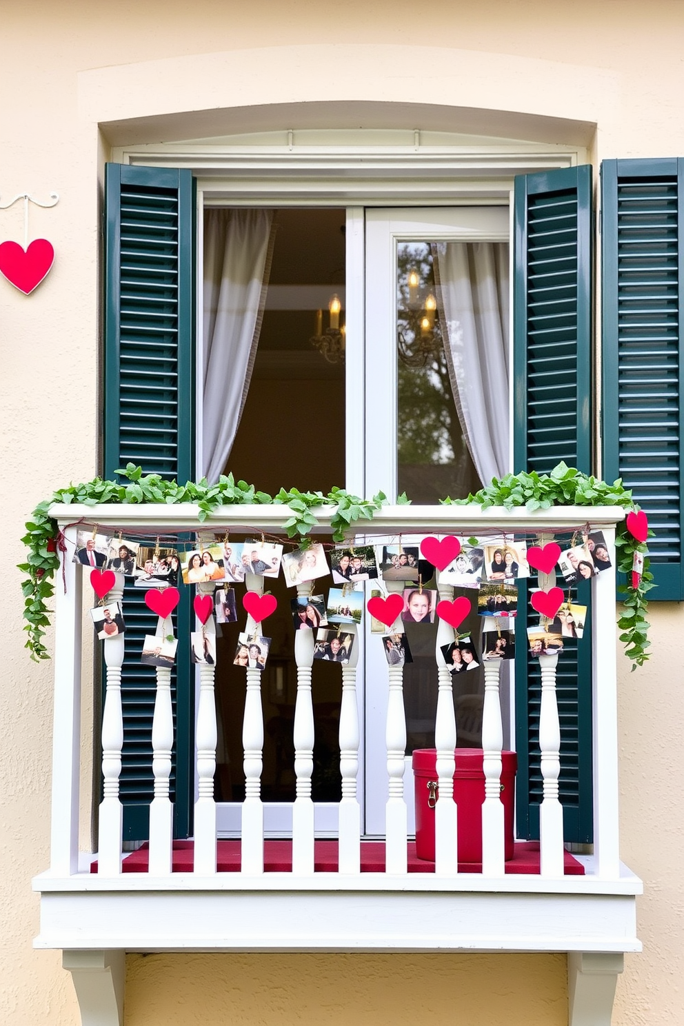 Romantic Balcony Valentines Day Decorating Ideas 16