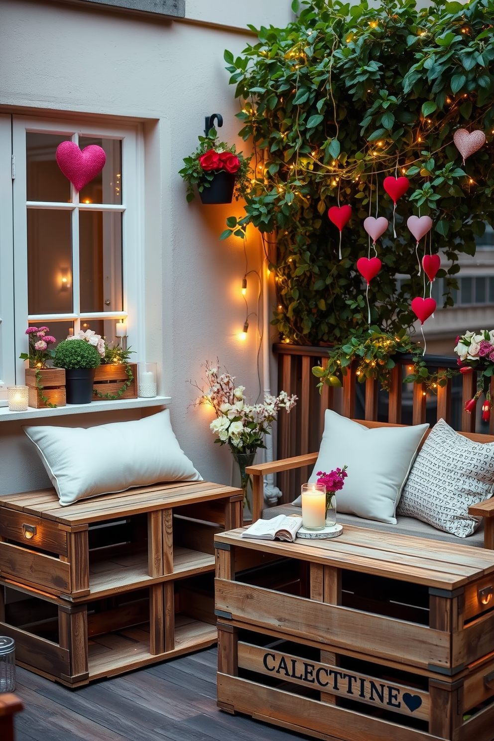 Romantic Balcony Valentines Day Decorating Ideas 18