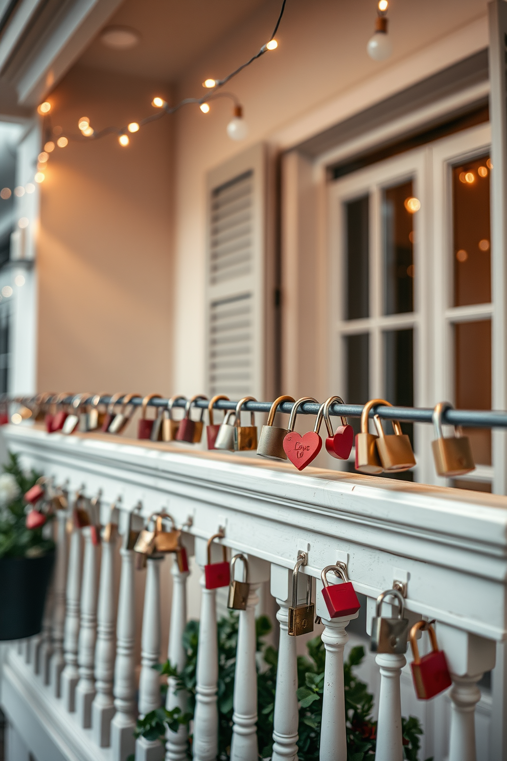 Romantic Balcony Valentines Day Decorating Ideas 22