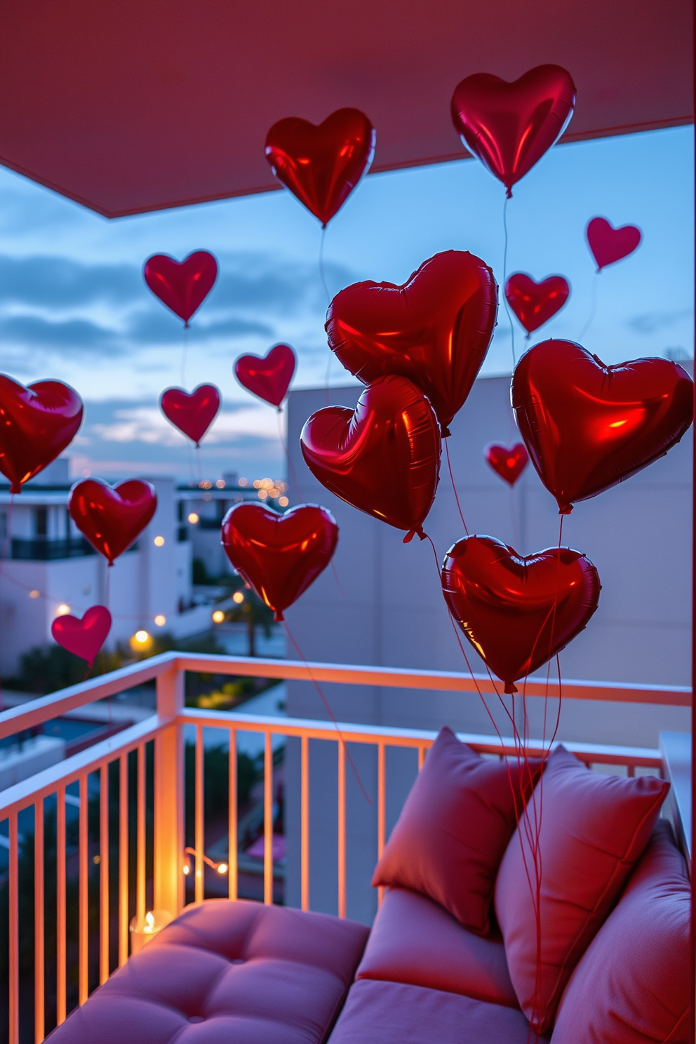 Romantic Balcony Valentines Day Decorating Ideas 3