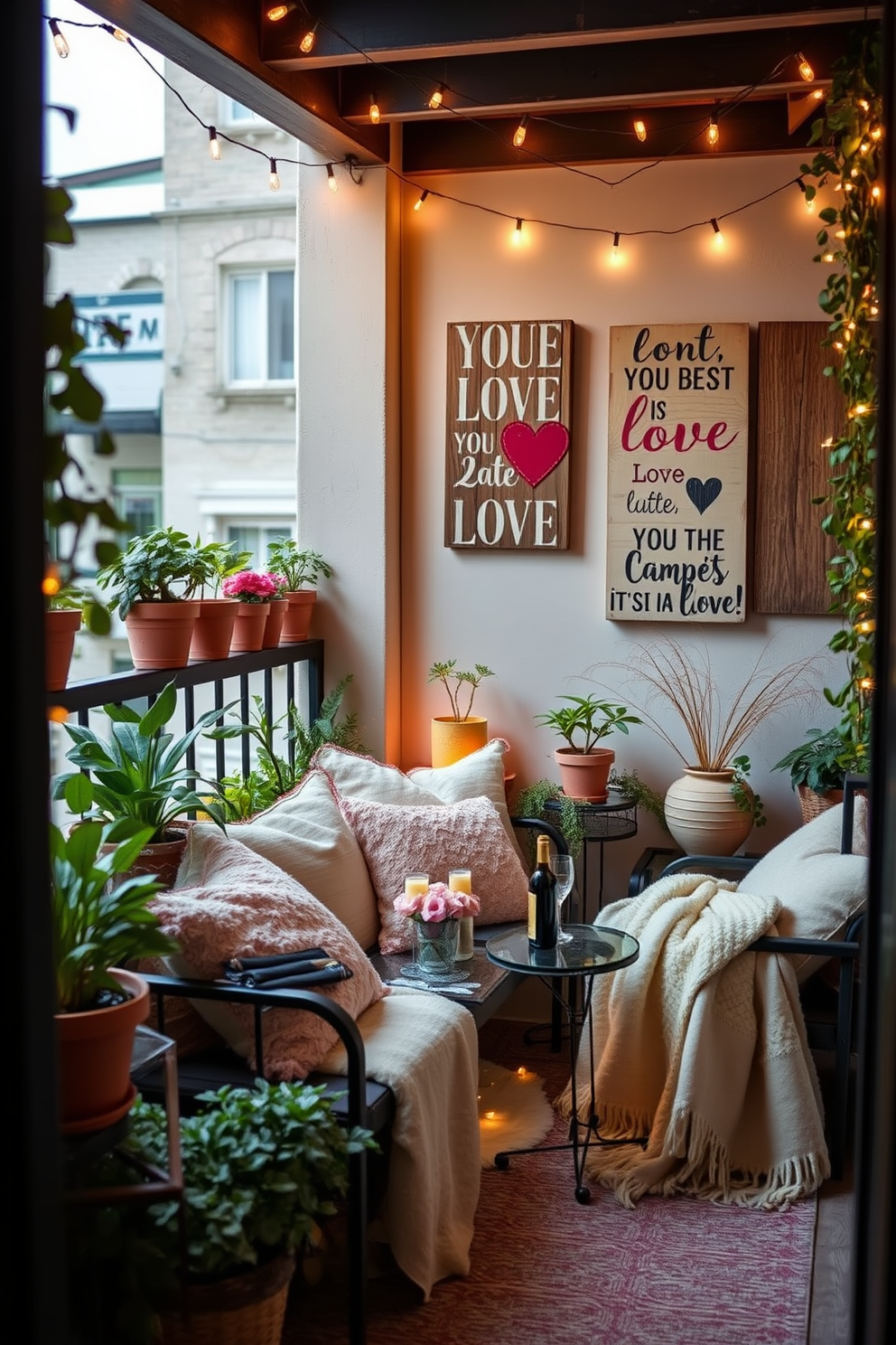 Romantic Balcony Valentines Day Decorating Ideas 30