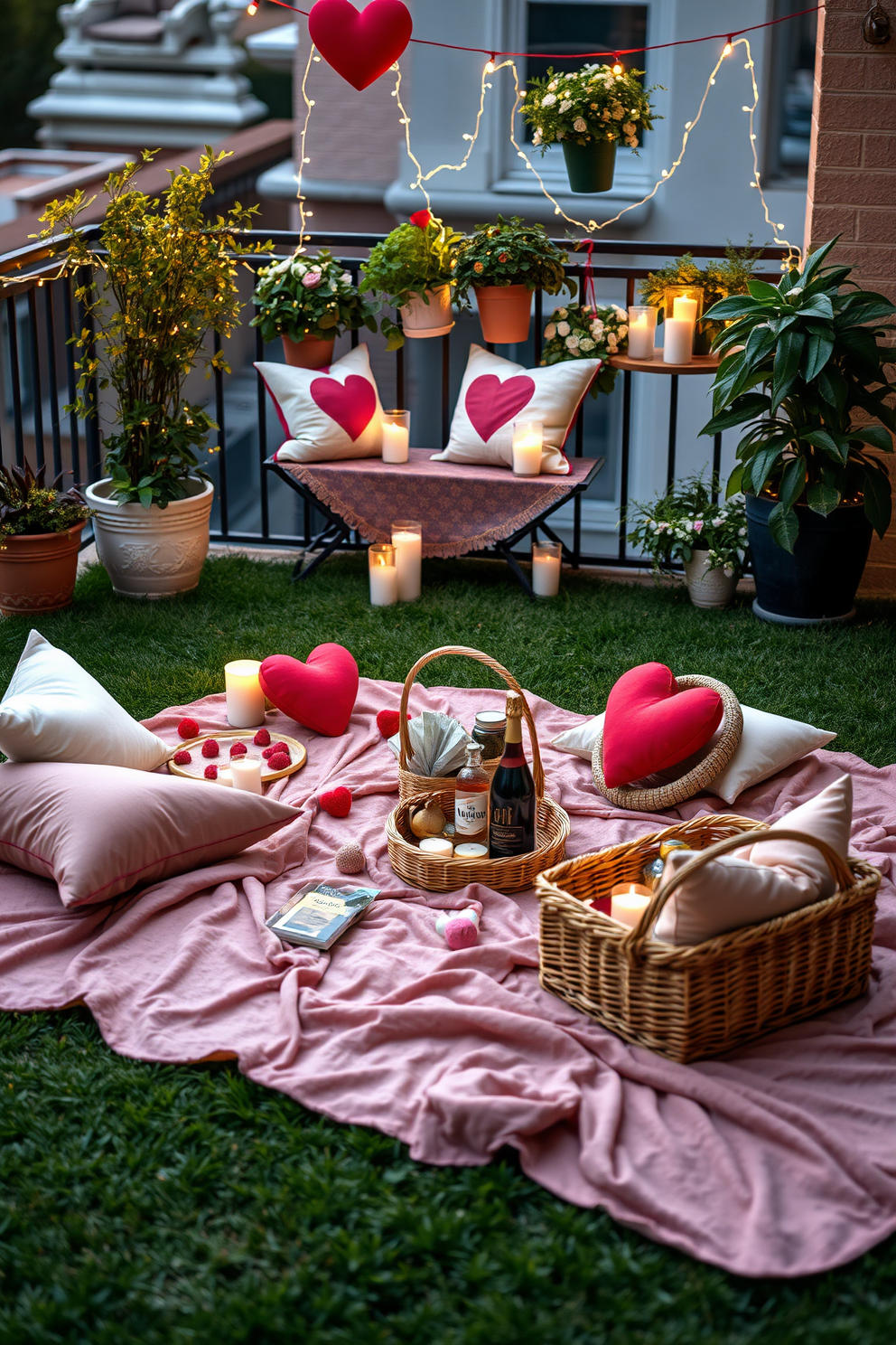 Romantic Balcony Valentines Day Decorating Ideas 6