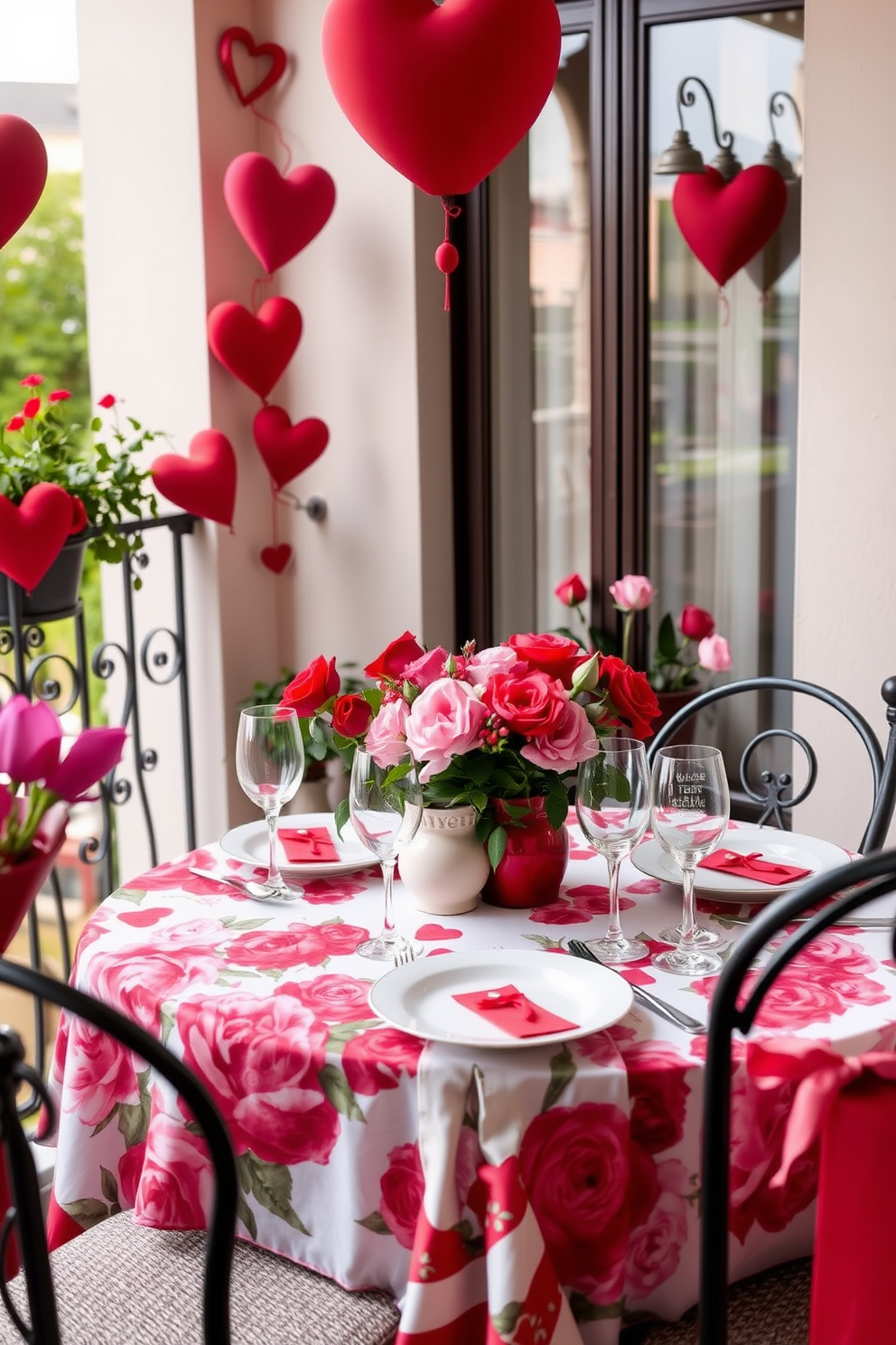 Romantic Balcony Valentines Day Decorating Ideas 8