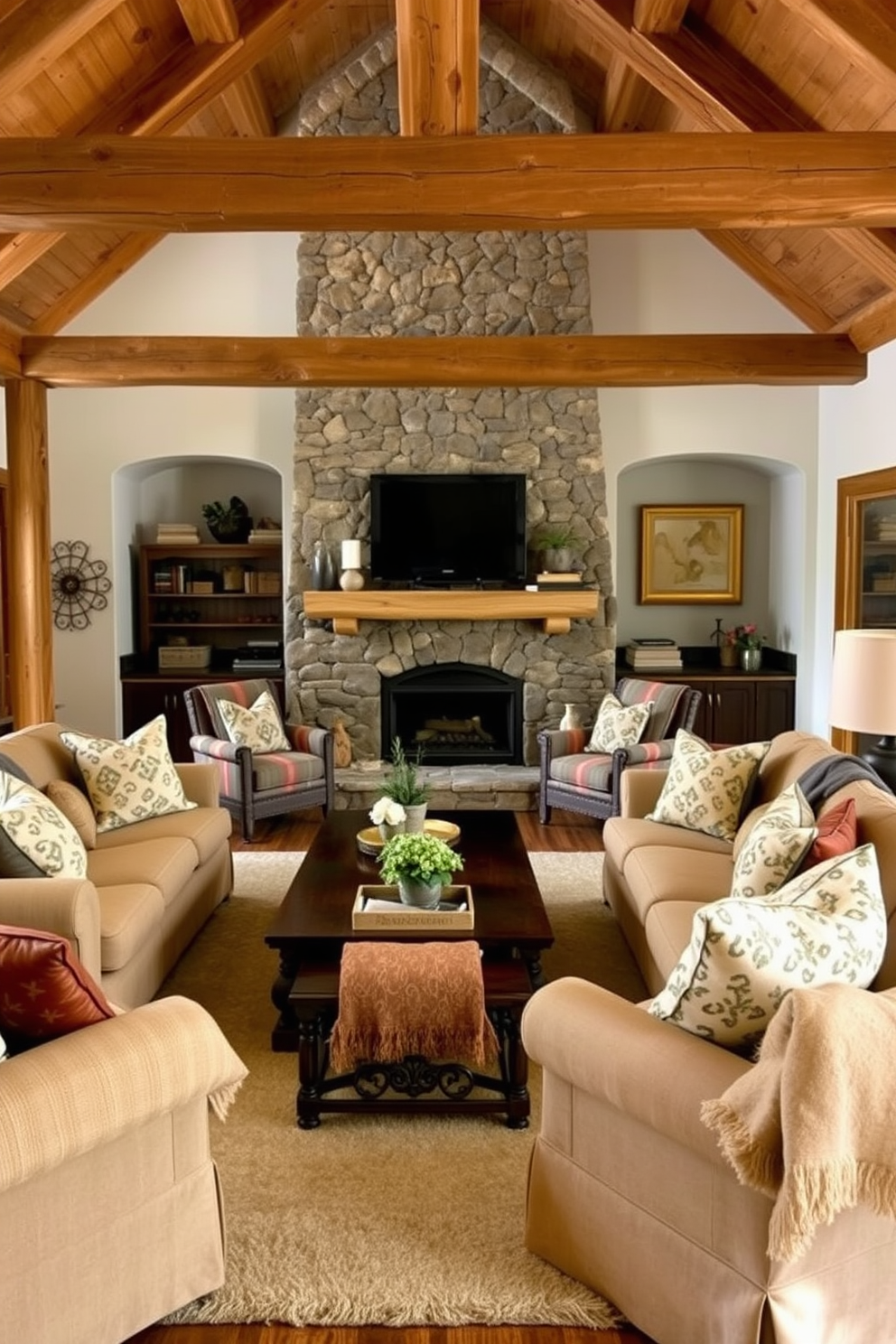 Rustic Family Room Design Ideas 8