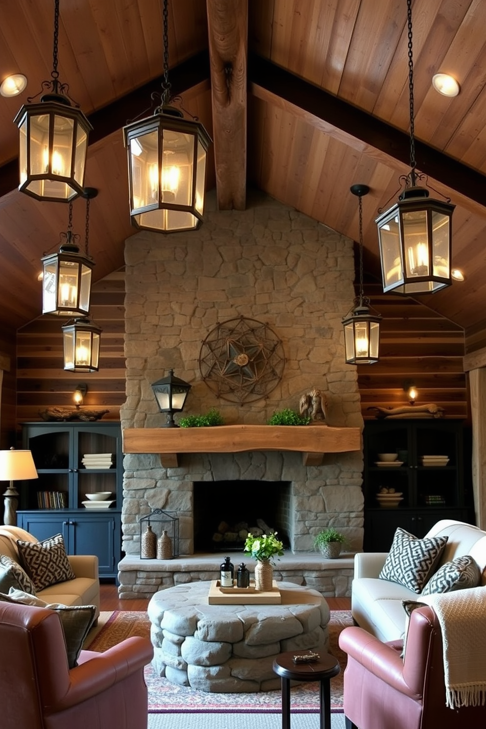 Rustic Family Room Design Ideas 9