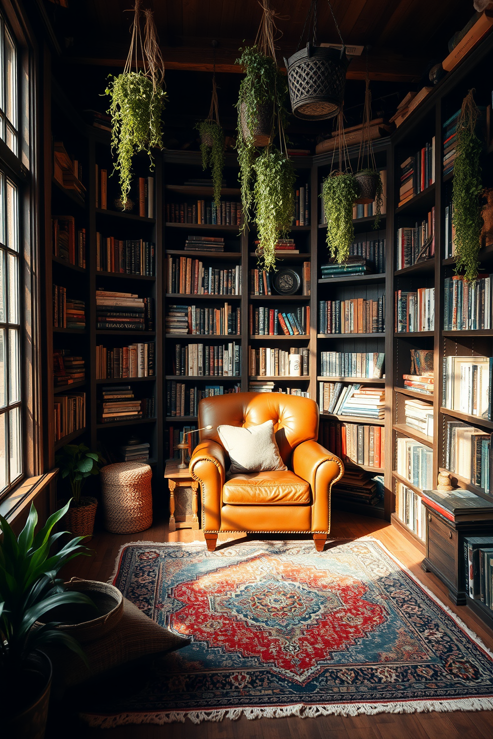 Rustic Home Library Design Ideas 13