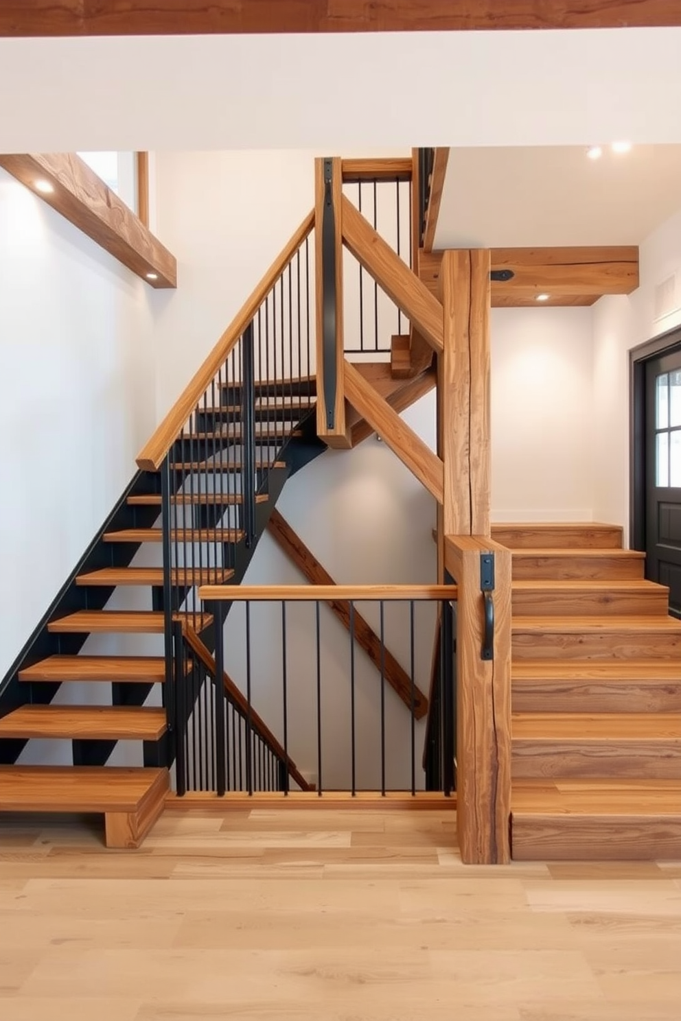 Rustic Staircase Design Ideas 1