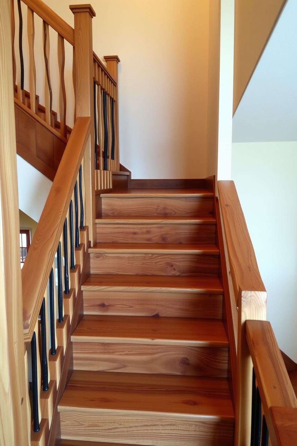 Rustic Staircase Design Ideas 14