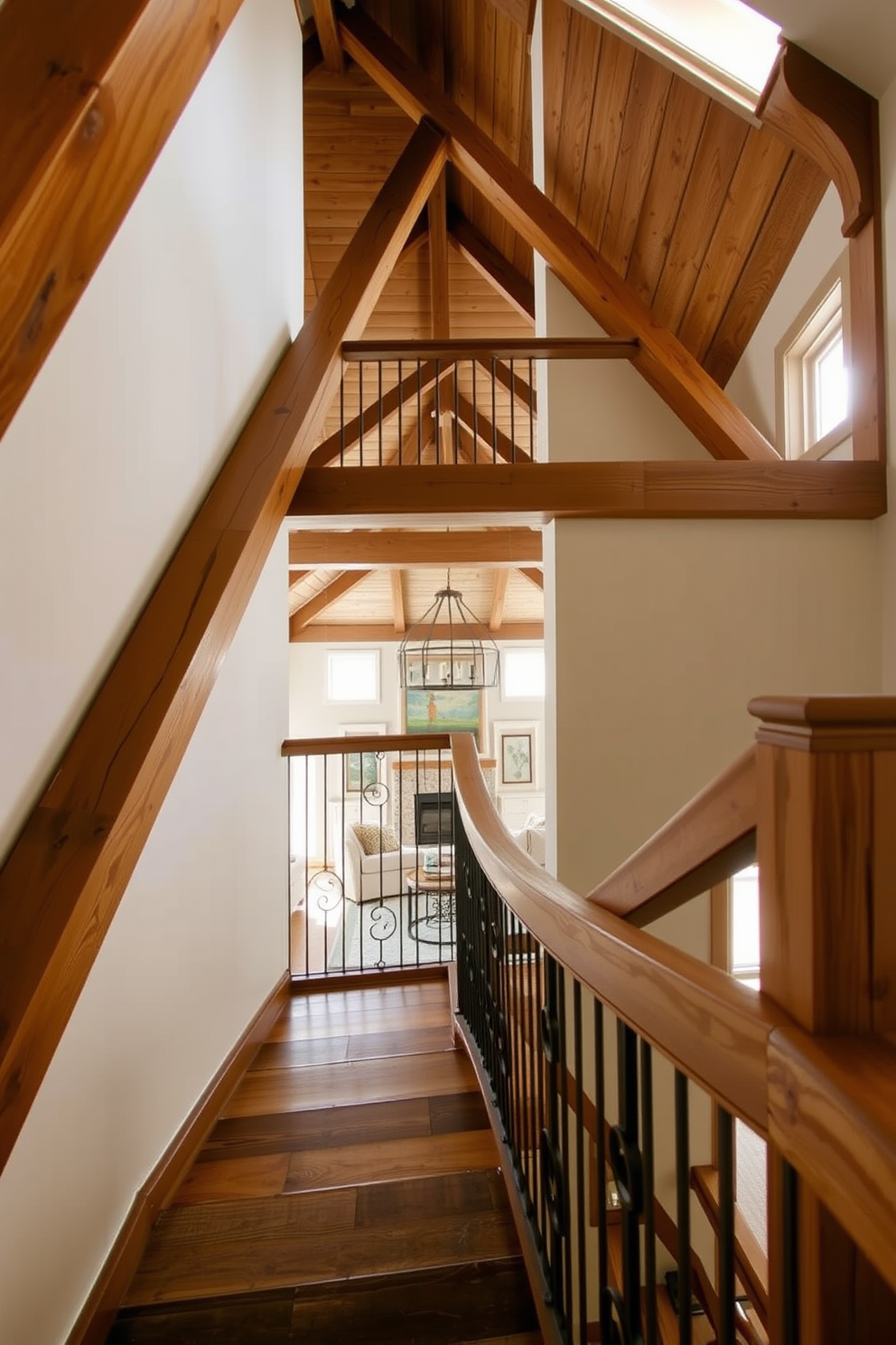 Rustic Staircase Design Ideas 18