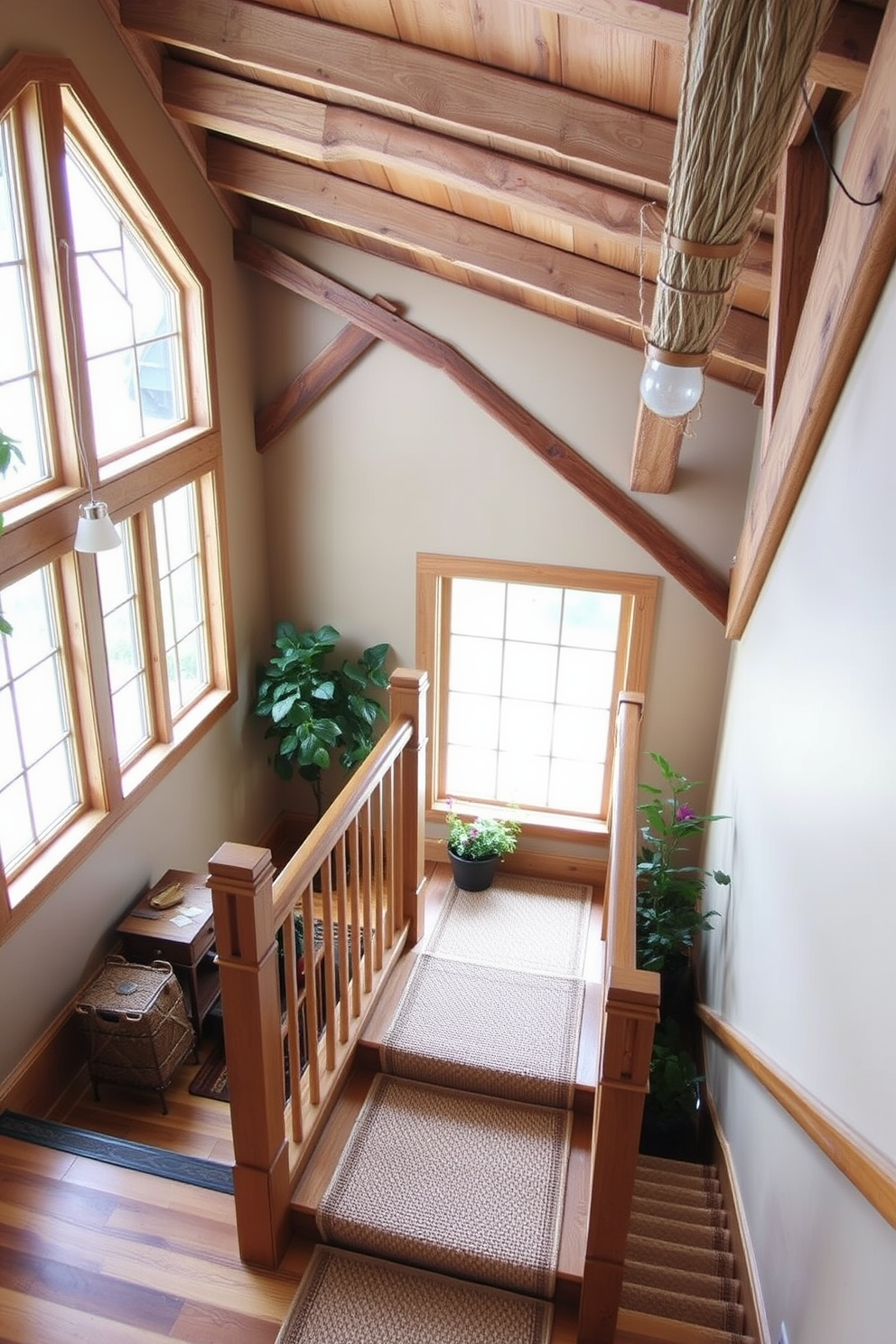 Rustic Staircase Design Ideas 23