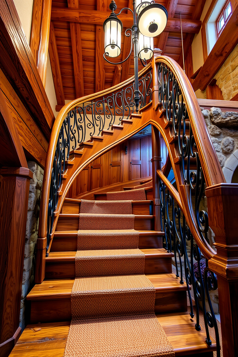 Rustic Staircase Design Ideas 25