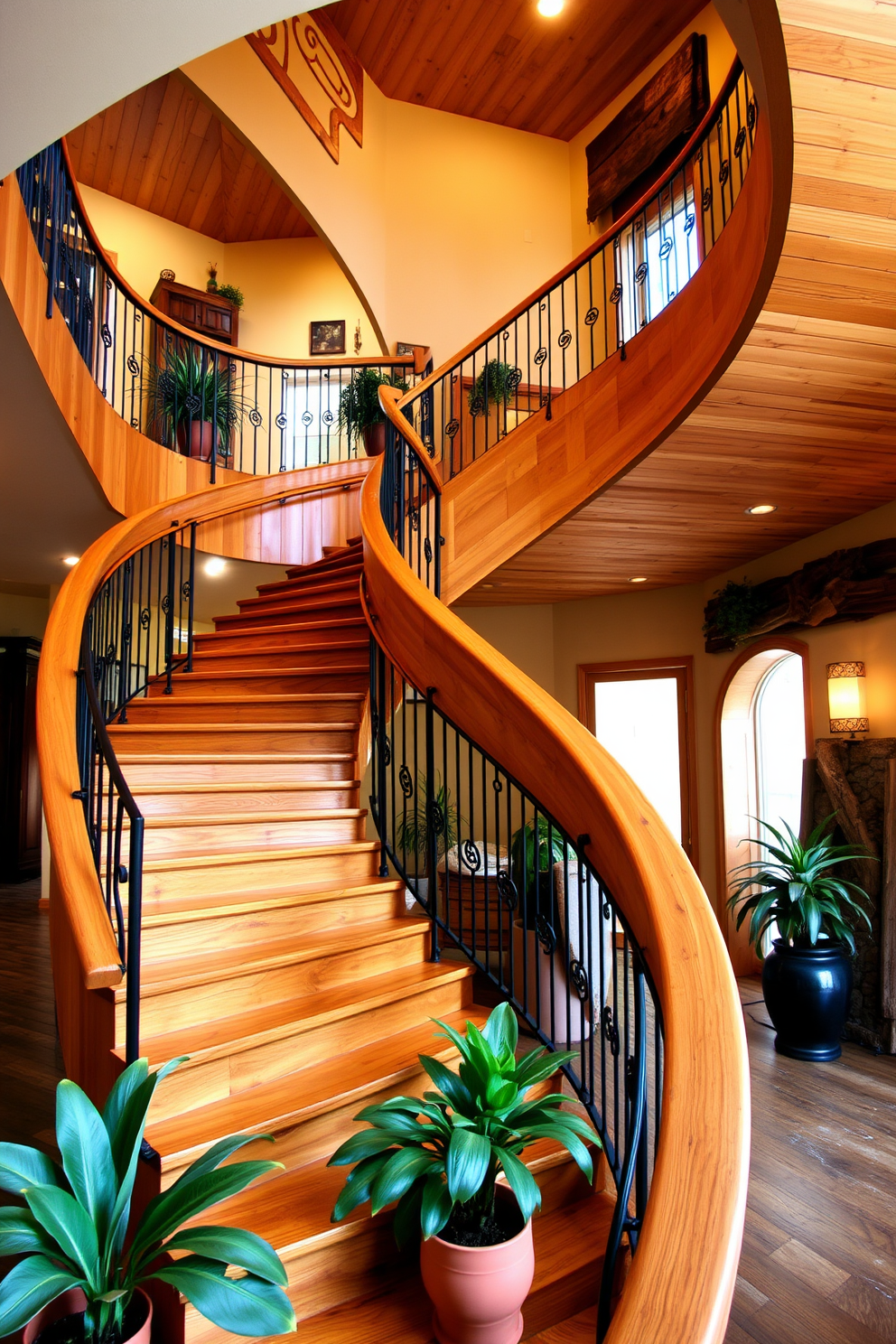 Rustic Staircase Design Ideas 4