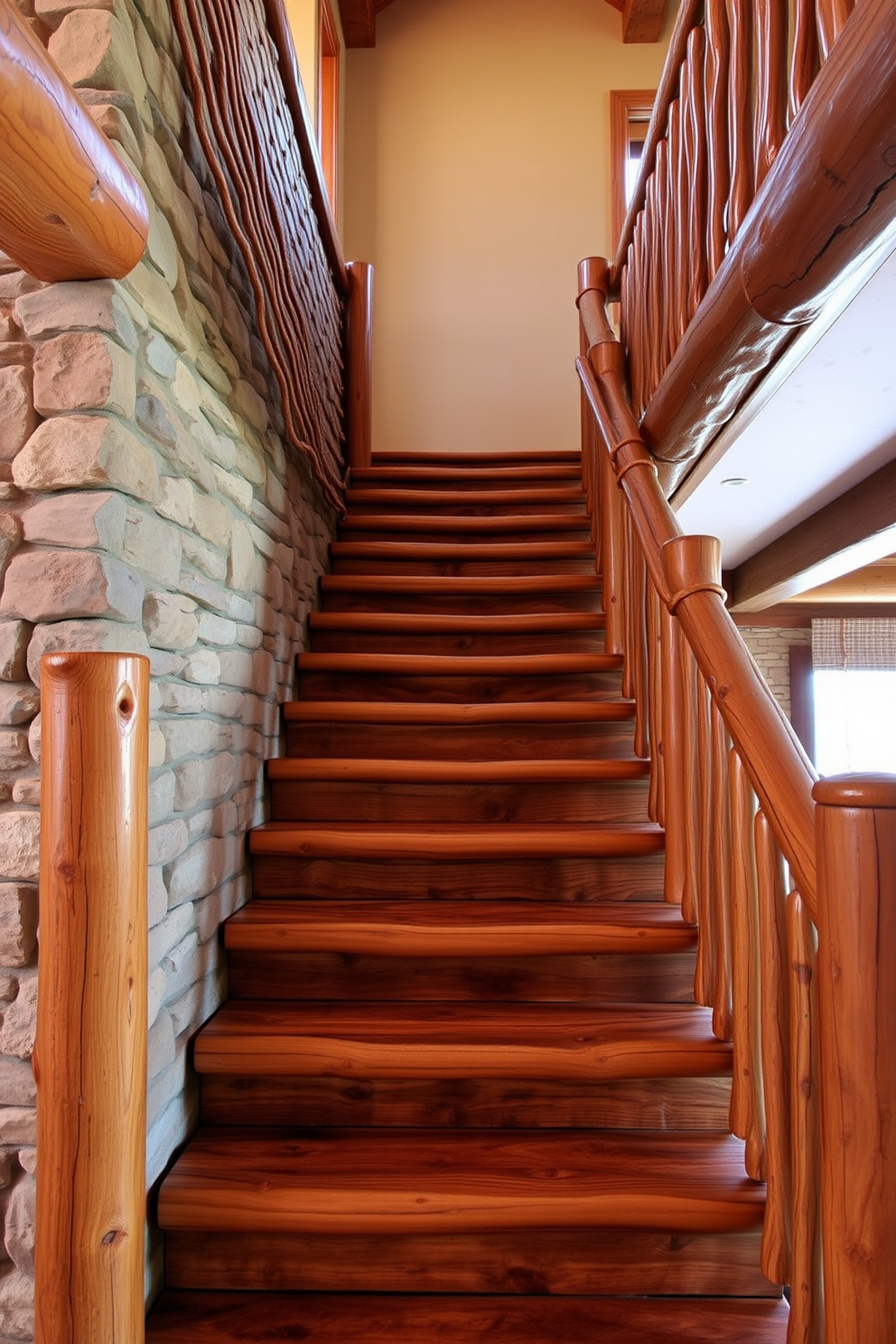 Rustic Staircase Design Ideas 6