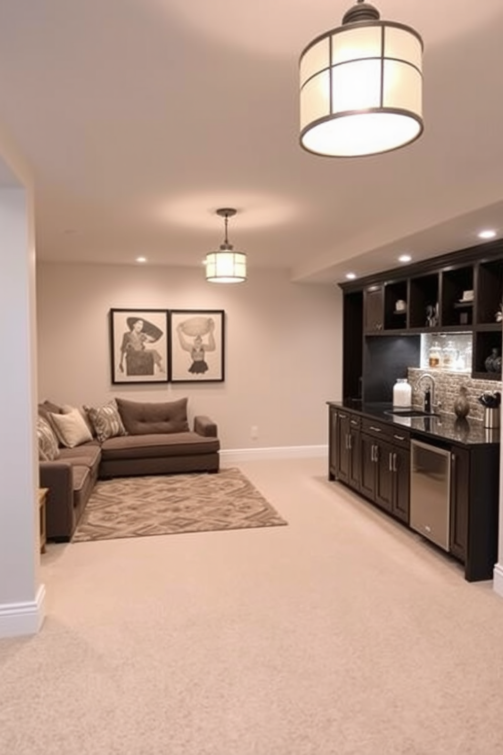 Simple Basement Design Ideas 14