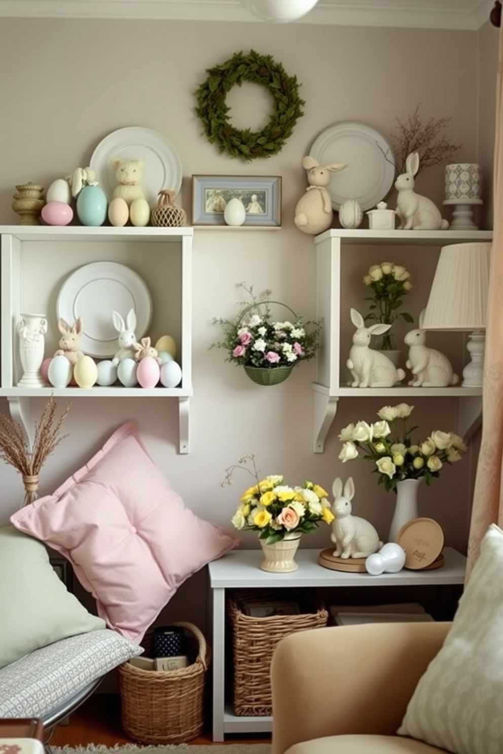 Small Living Room Easter Decorating Ideas 19