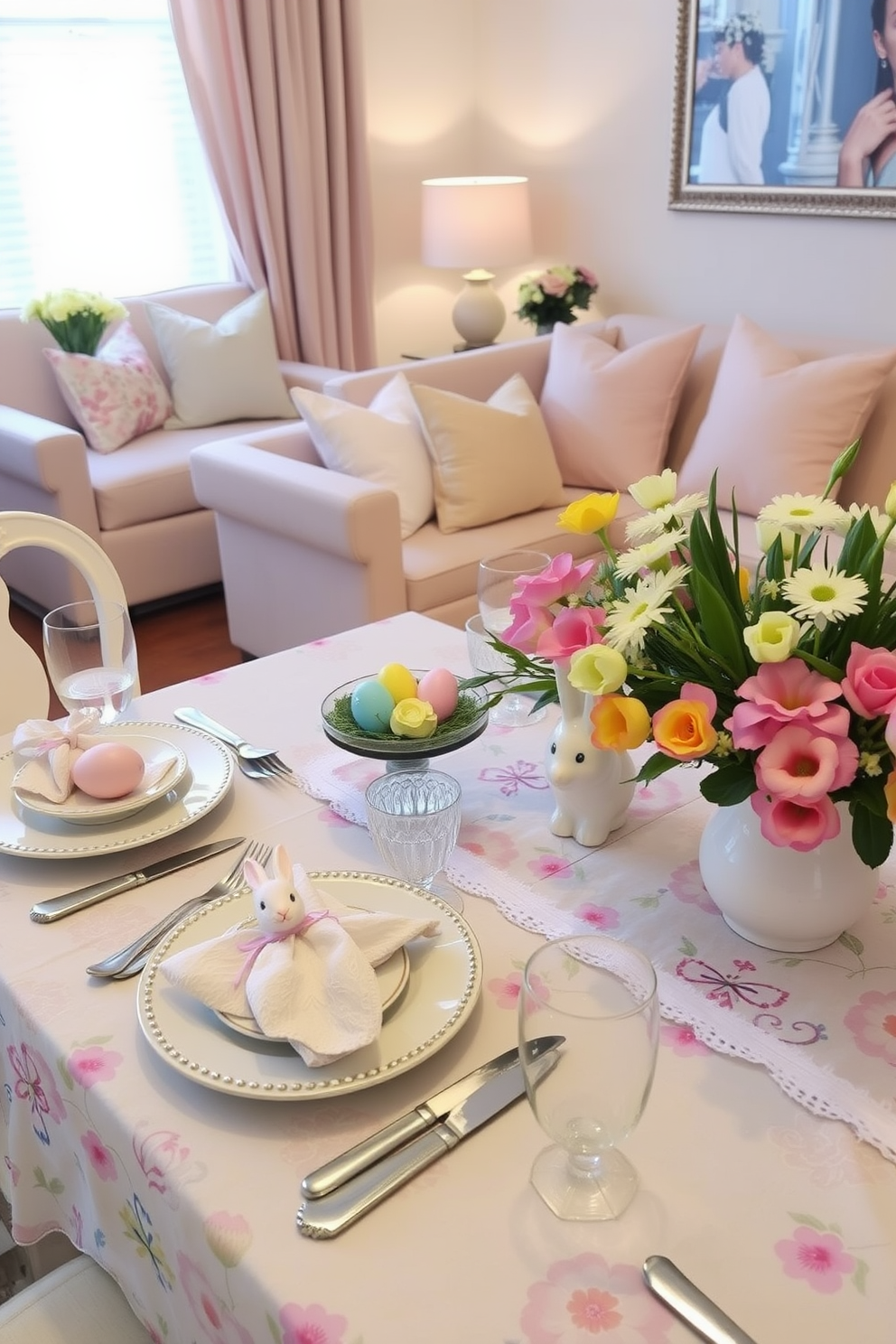 Small Living Room Easter Decorating Ideas 25