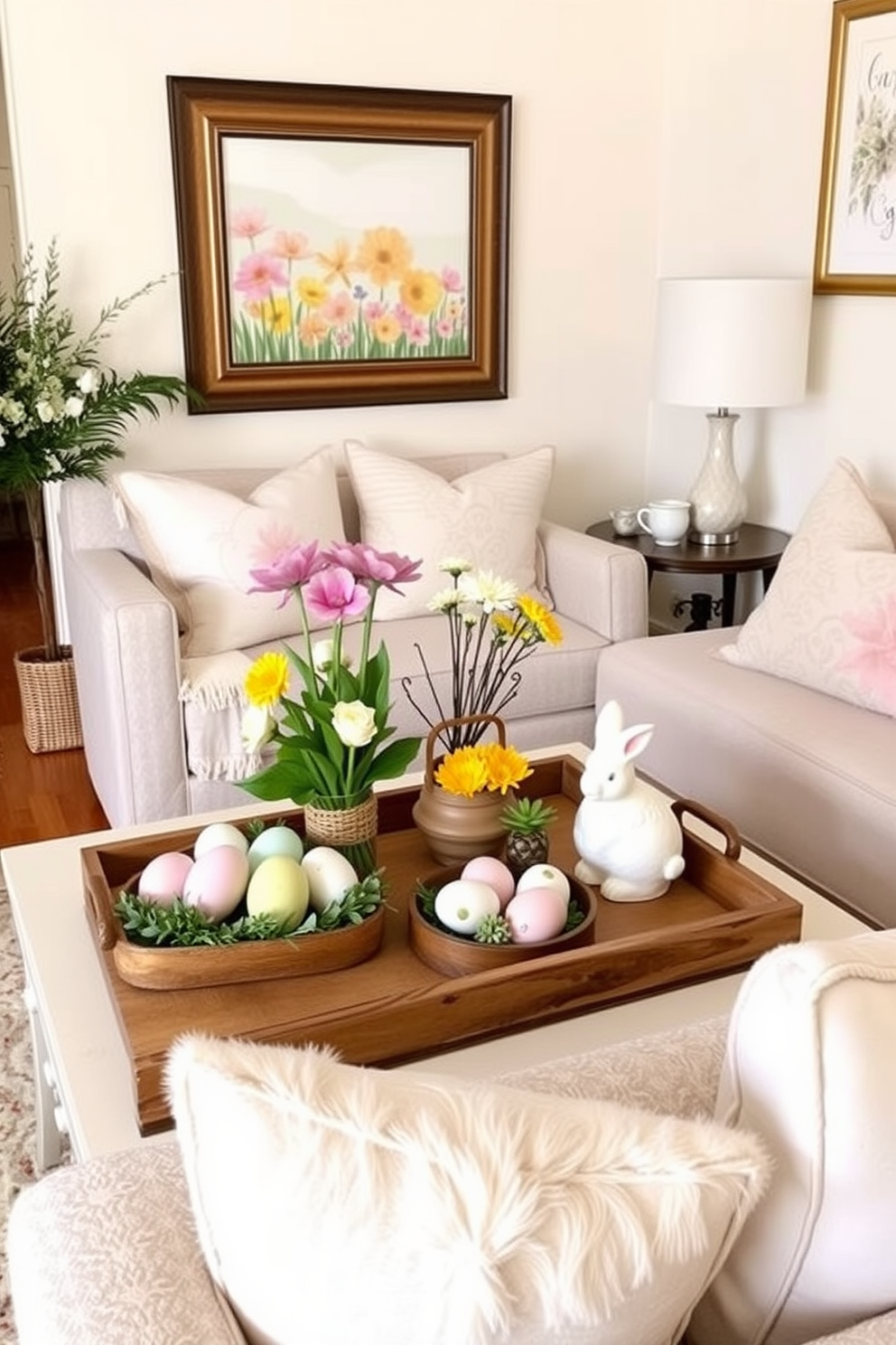 Small Living Room Easter Decorating Ideas 26