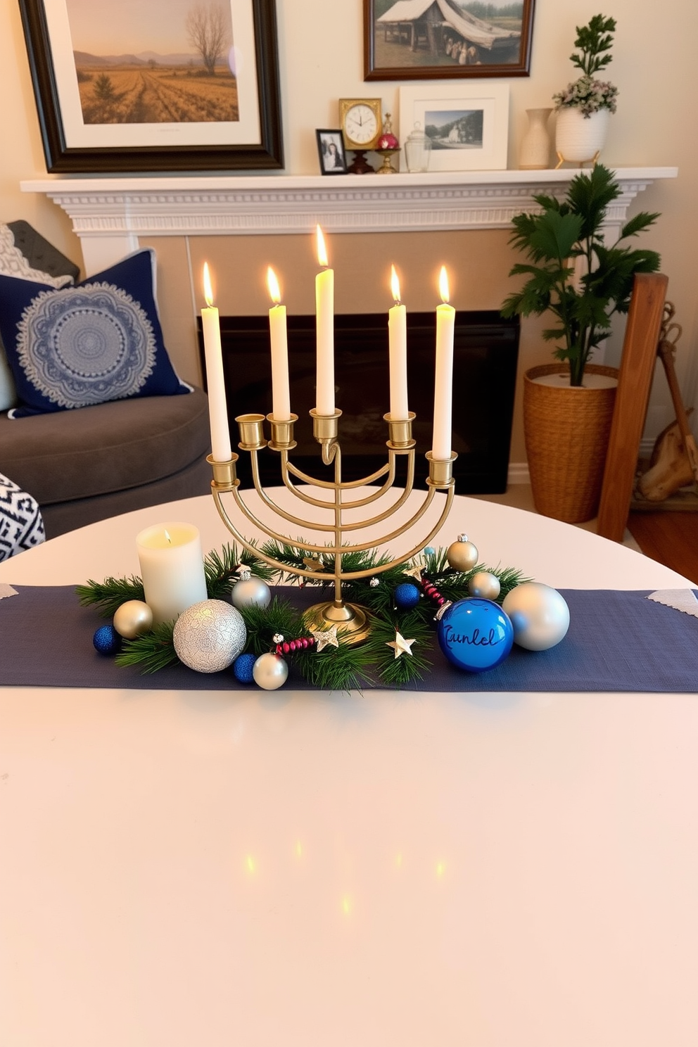 Small Living Room Hanukkah Decorating Ideas 1