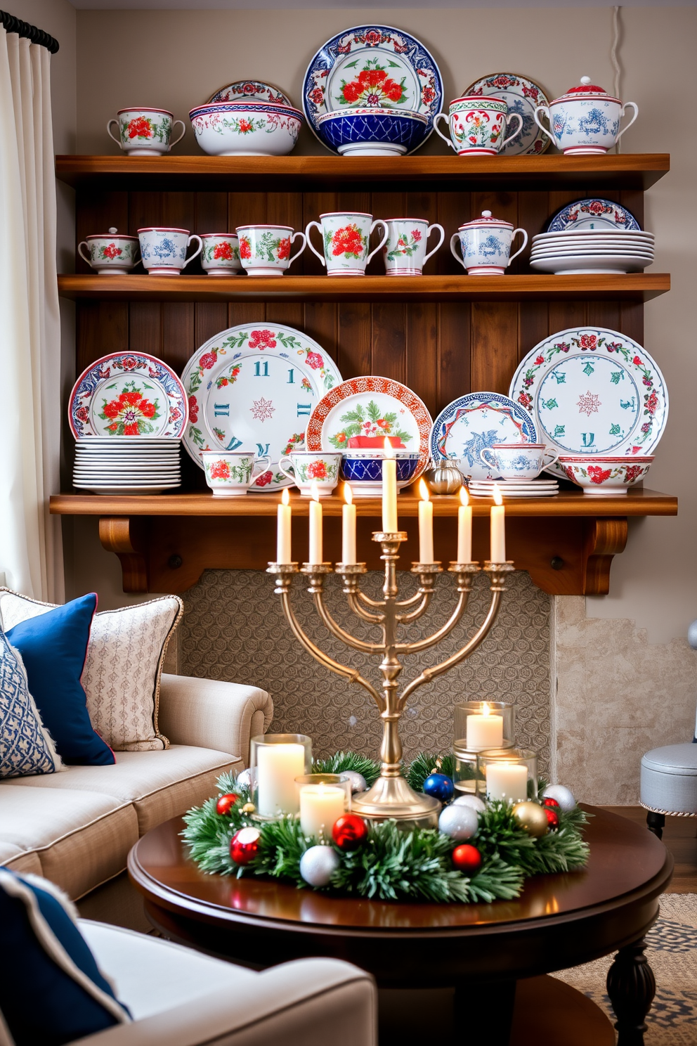 Small Living Room Hanukkah Decorating Ideas 18