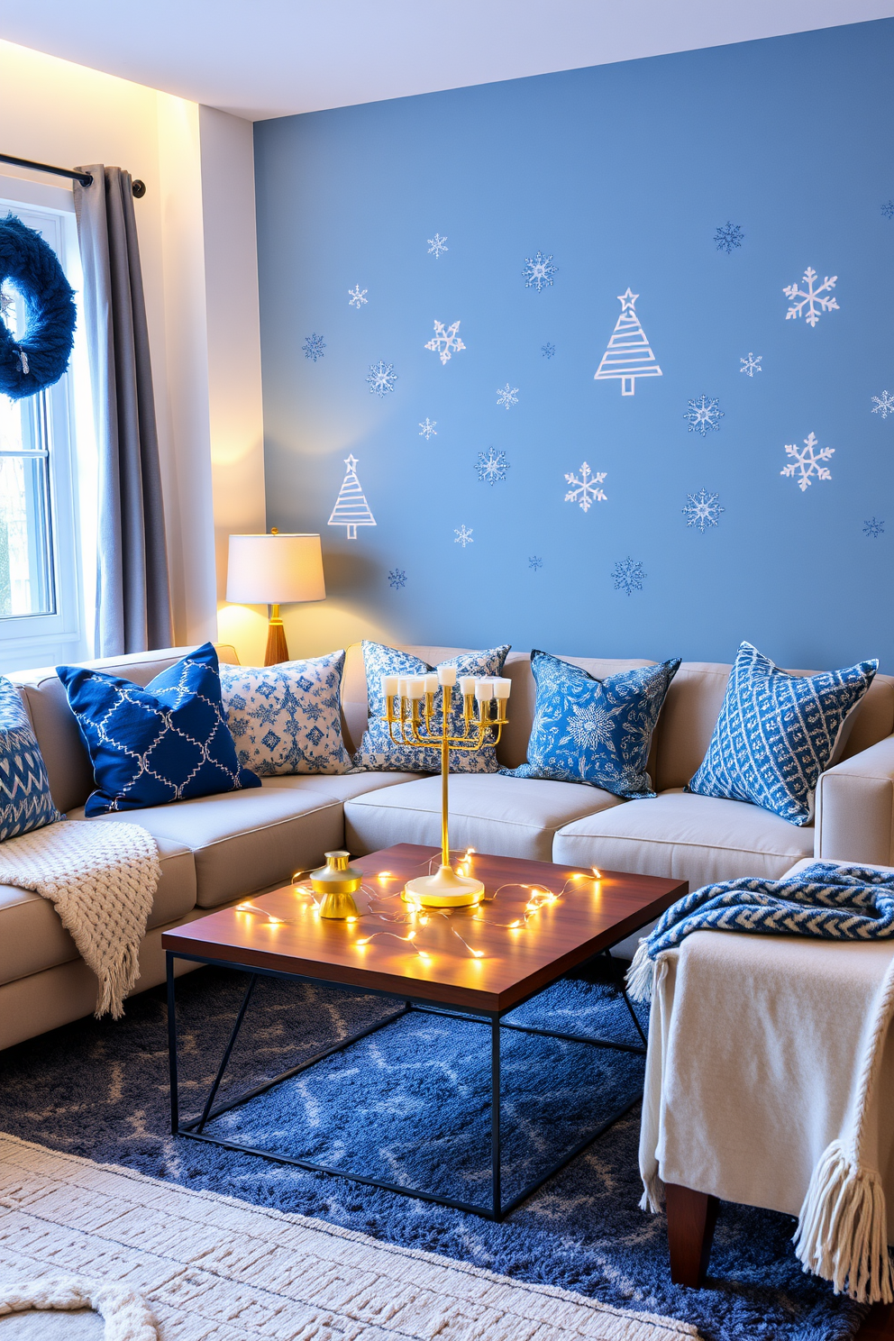 Small Living Room Hanukkah Decorating Ideas 21