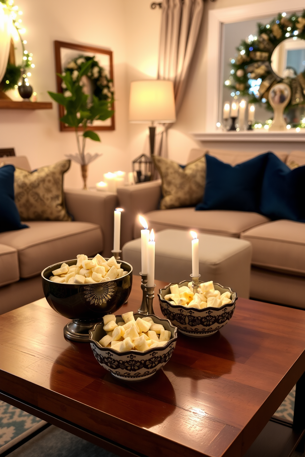 Small Living Room Hanukkah Decorating Ideas 23